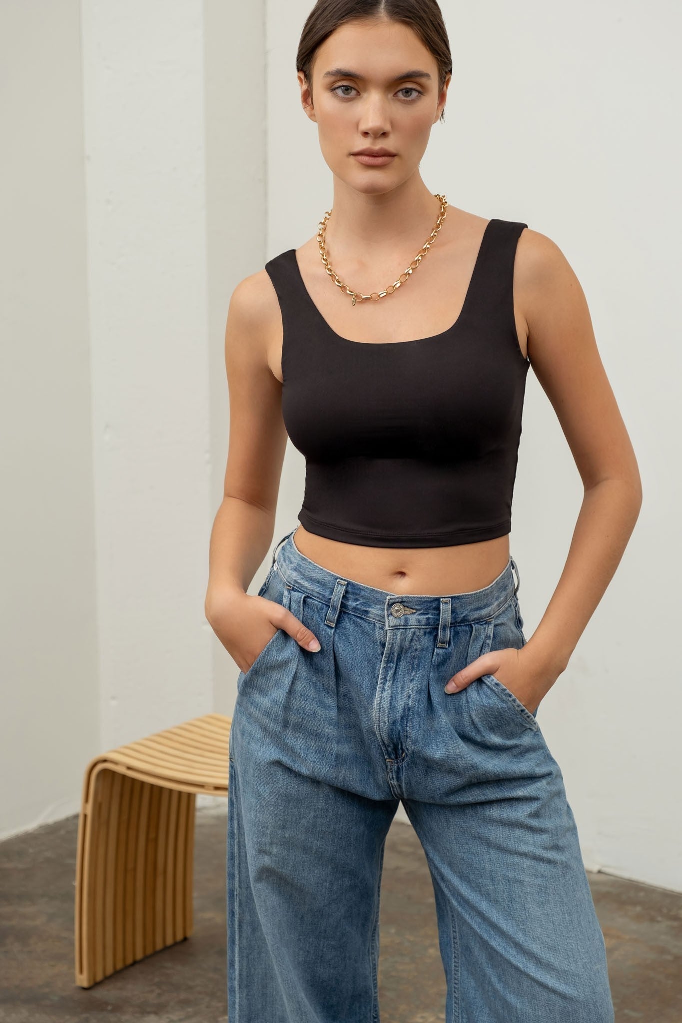 Square Up Cropped Tank - Multiple colors*