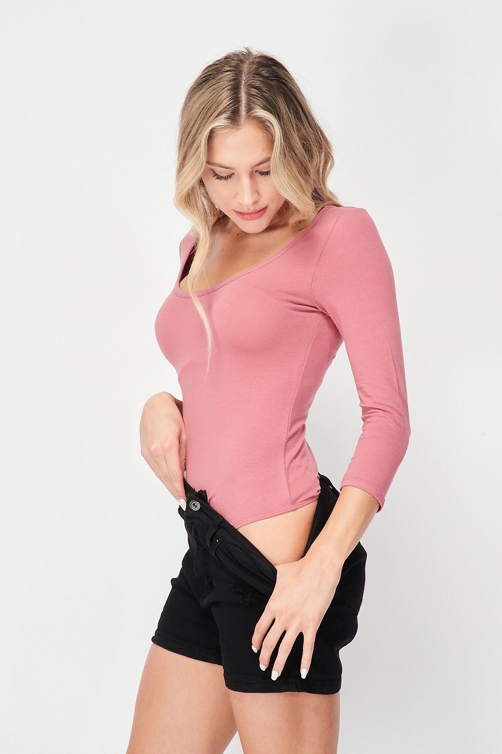 3/4 Sleeve Bodysuit - 2 Colors