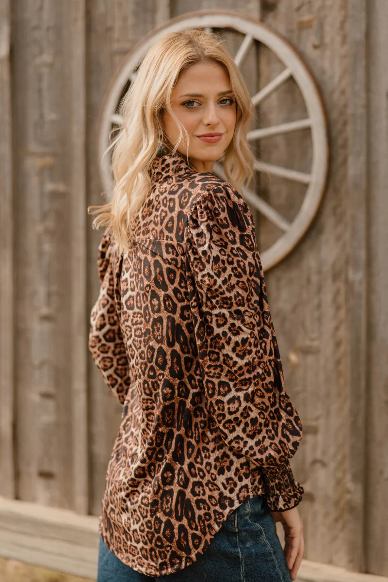 Sterling Kreek Canyon Call Leopard Top