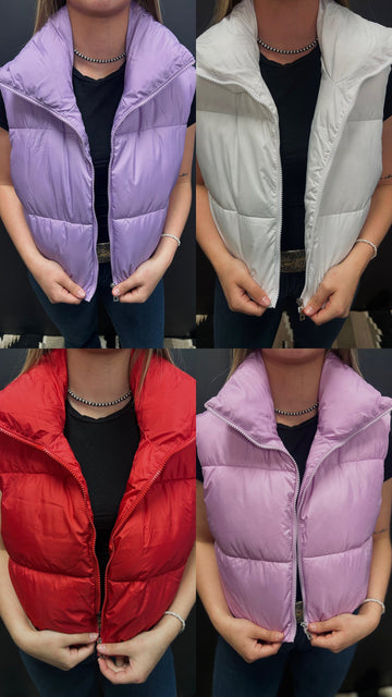 Puffer Cropped Vest*