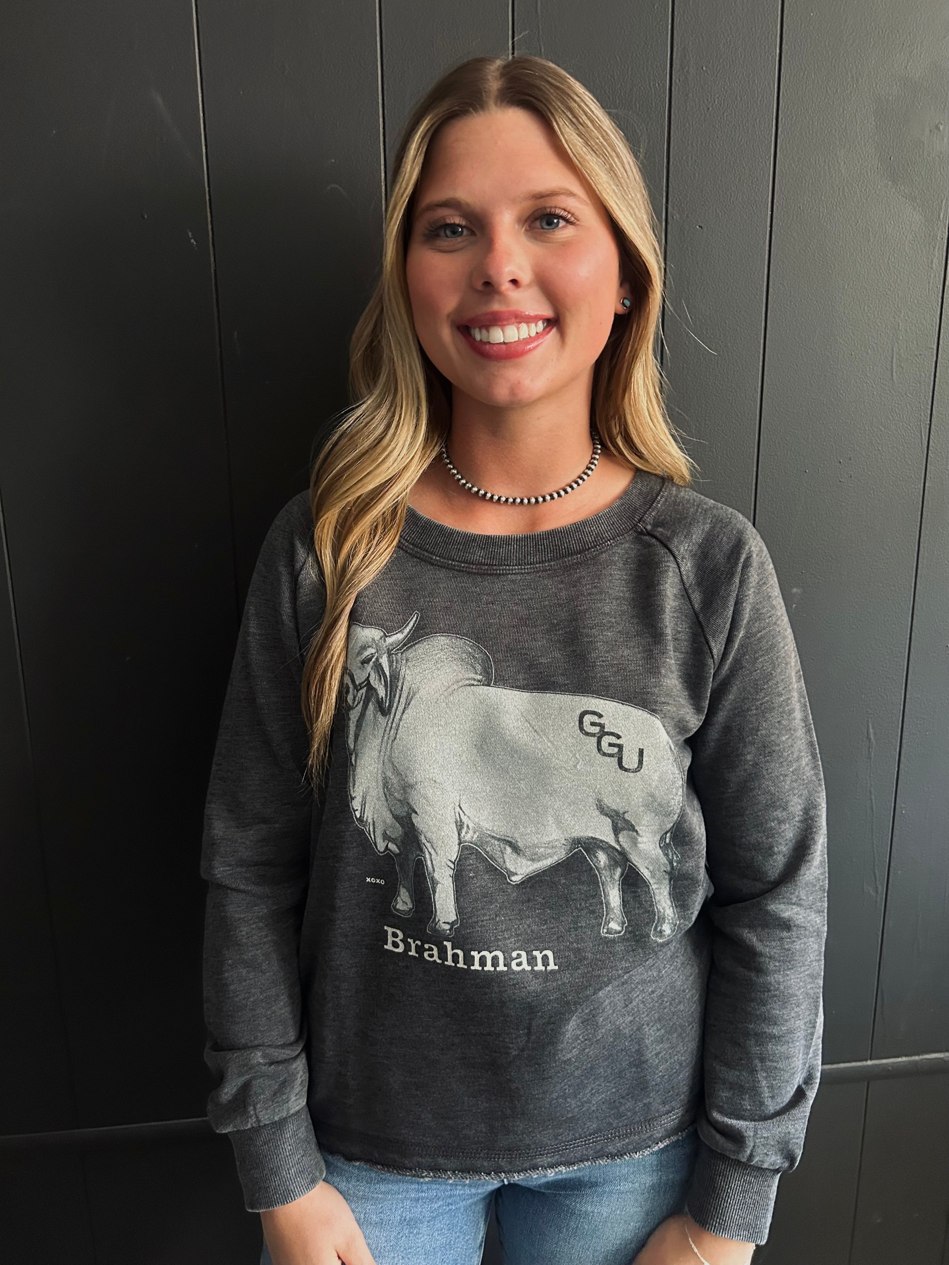 GGU Mineral Washed Black Brahman Sweatshirt