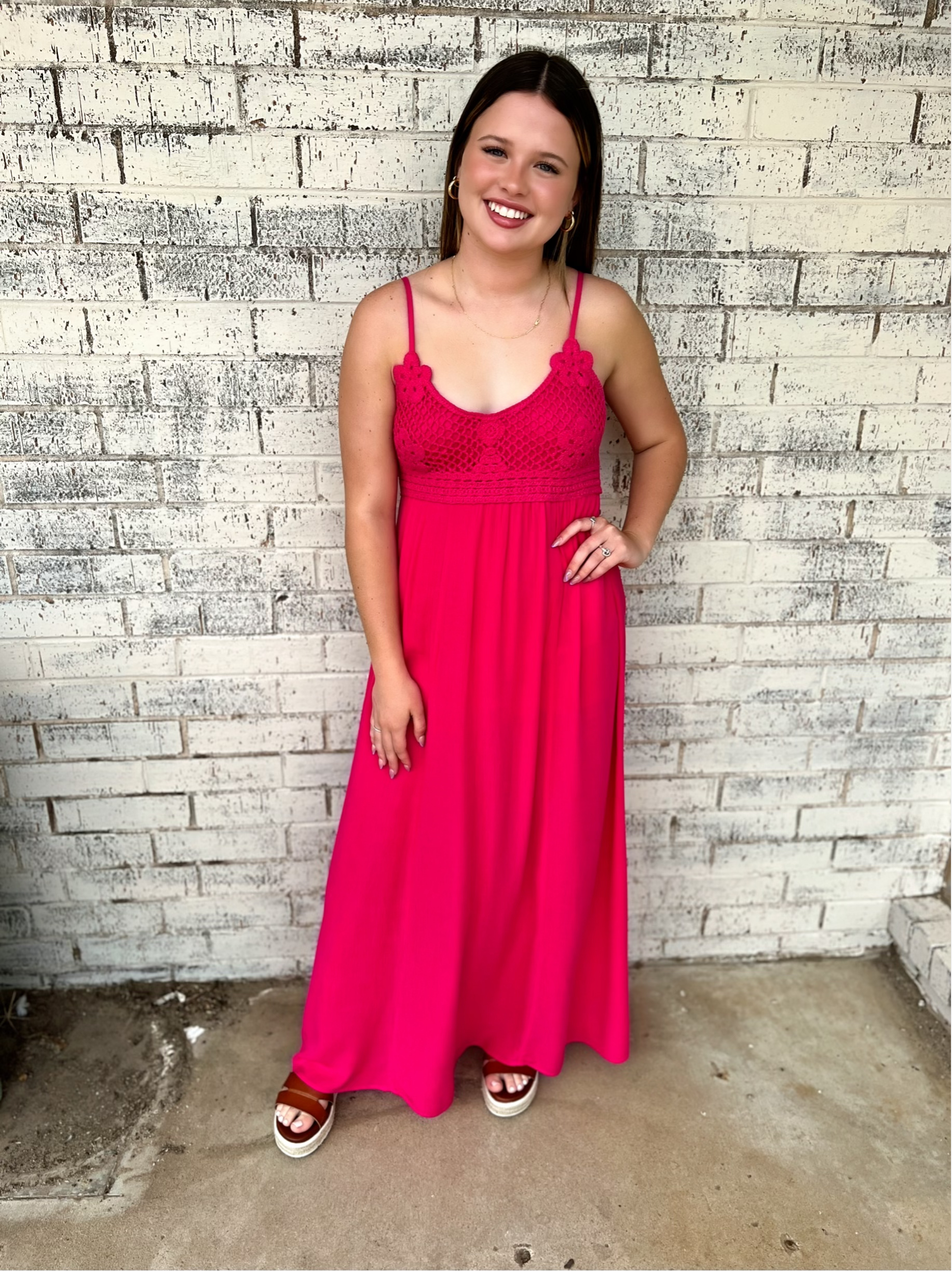 Don't Fuchsia Around With Me Maxi Dress*
