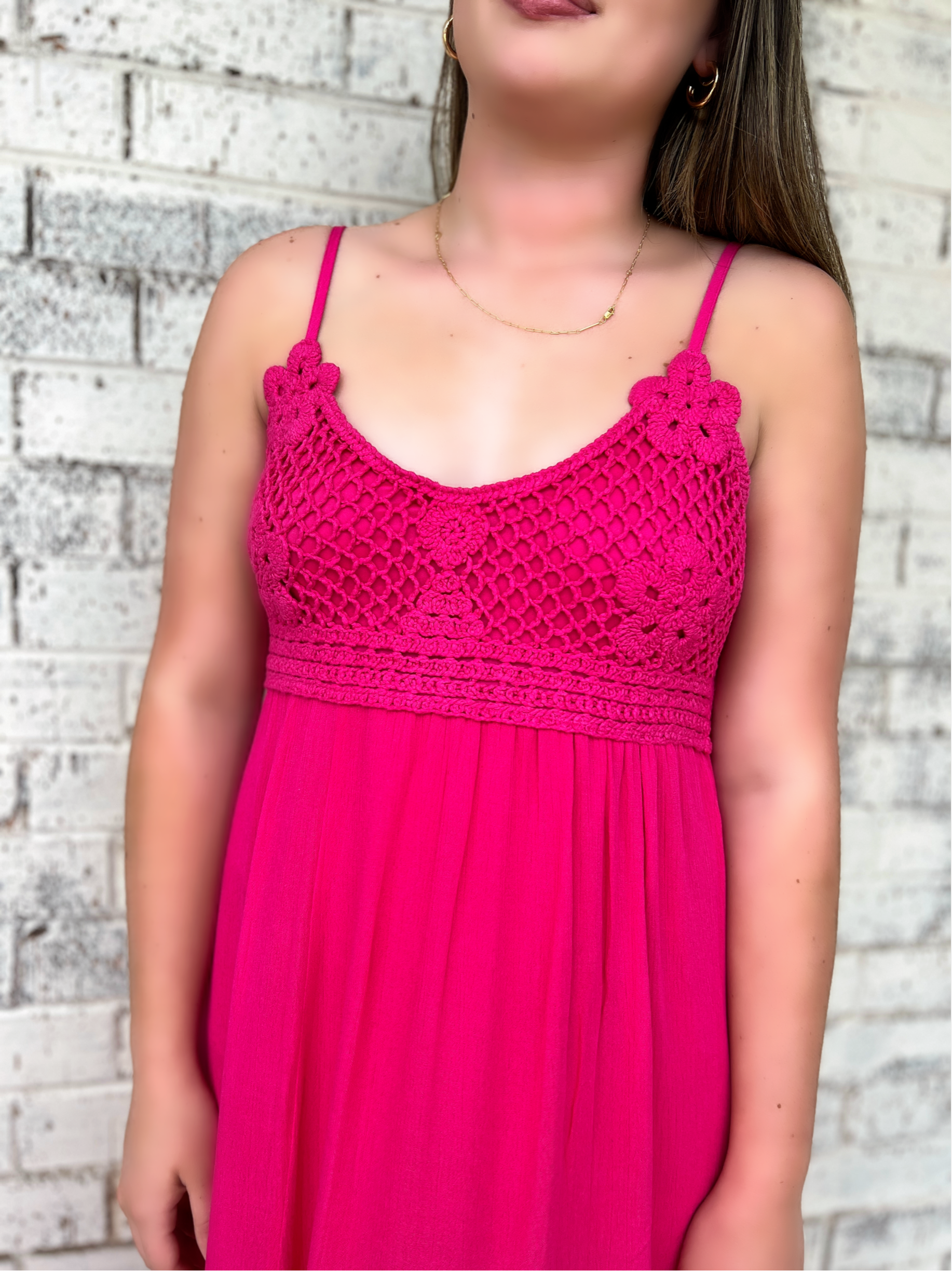 Don't Fuchsia Around With Me Maxi Dress*
