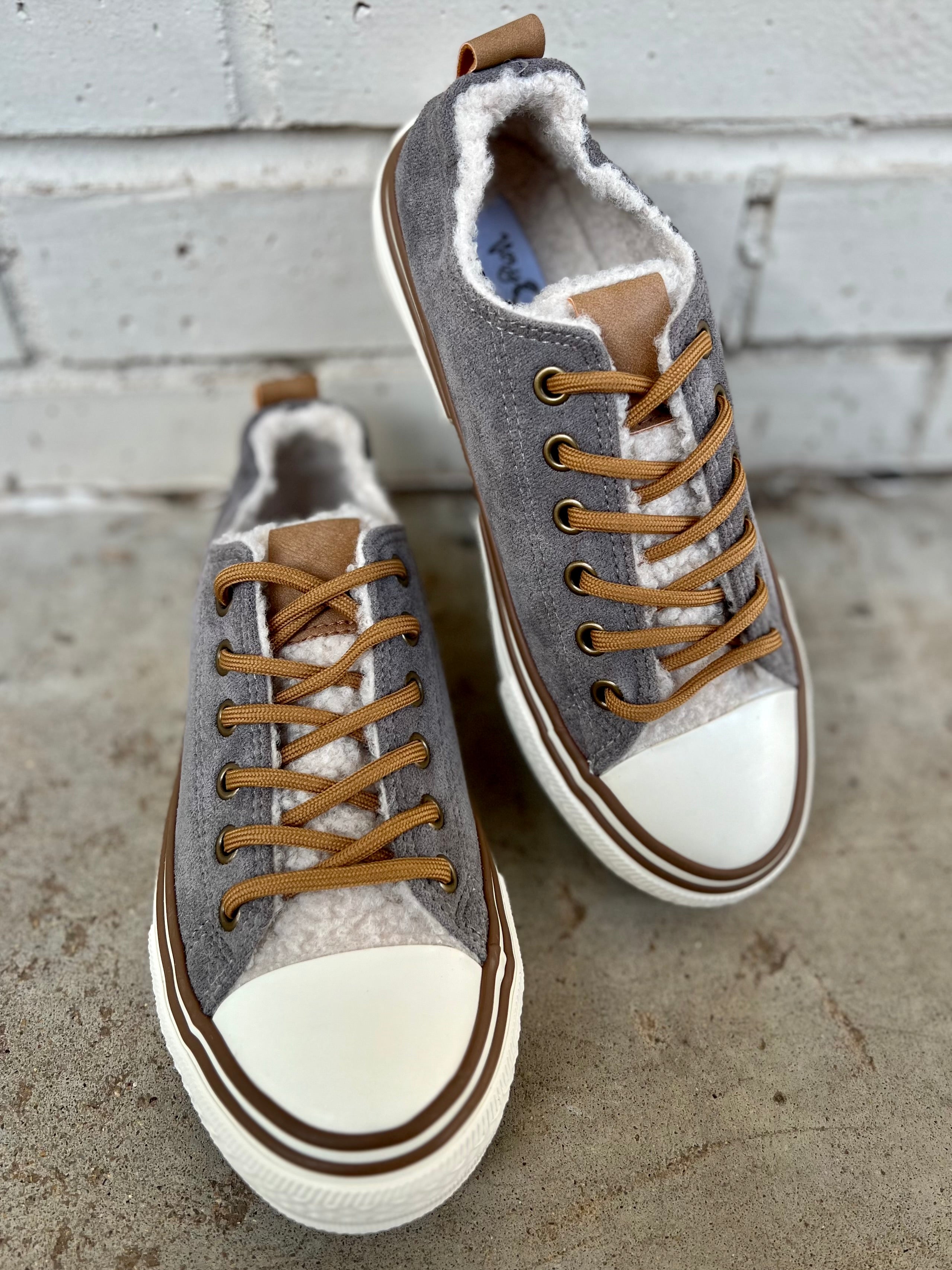 Grey Suede Cozy Sneakers*