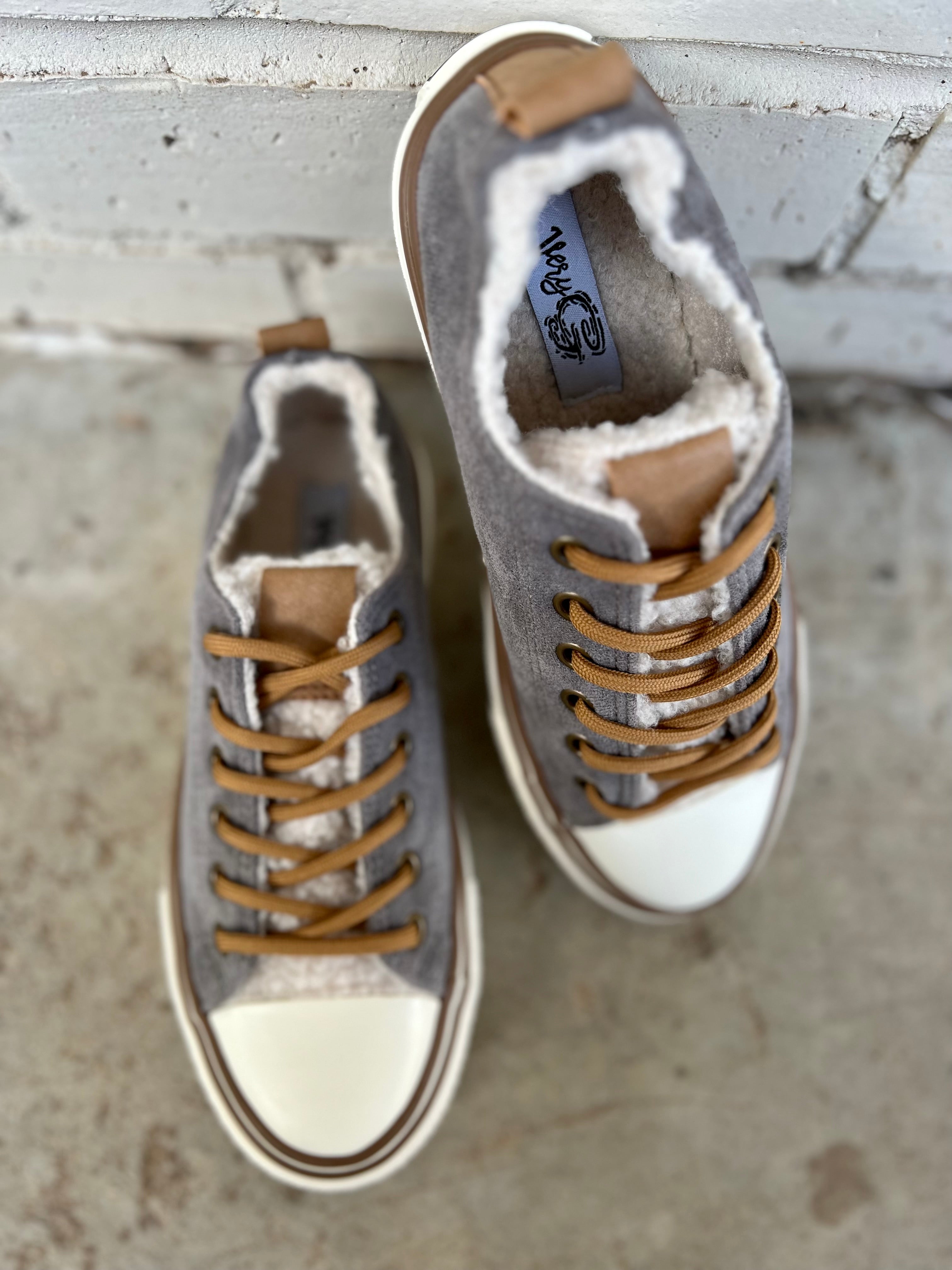 Grey Suede Cozy Sneakers*
