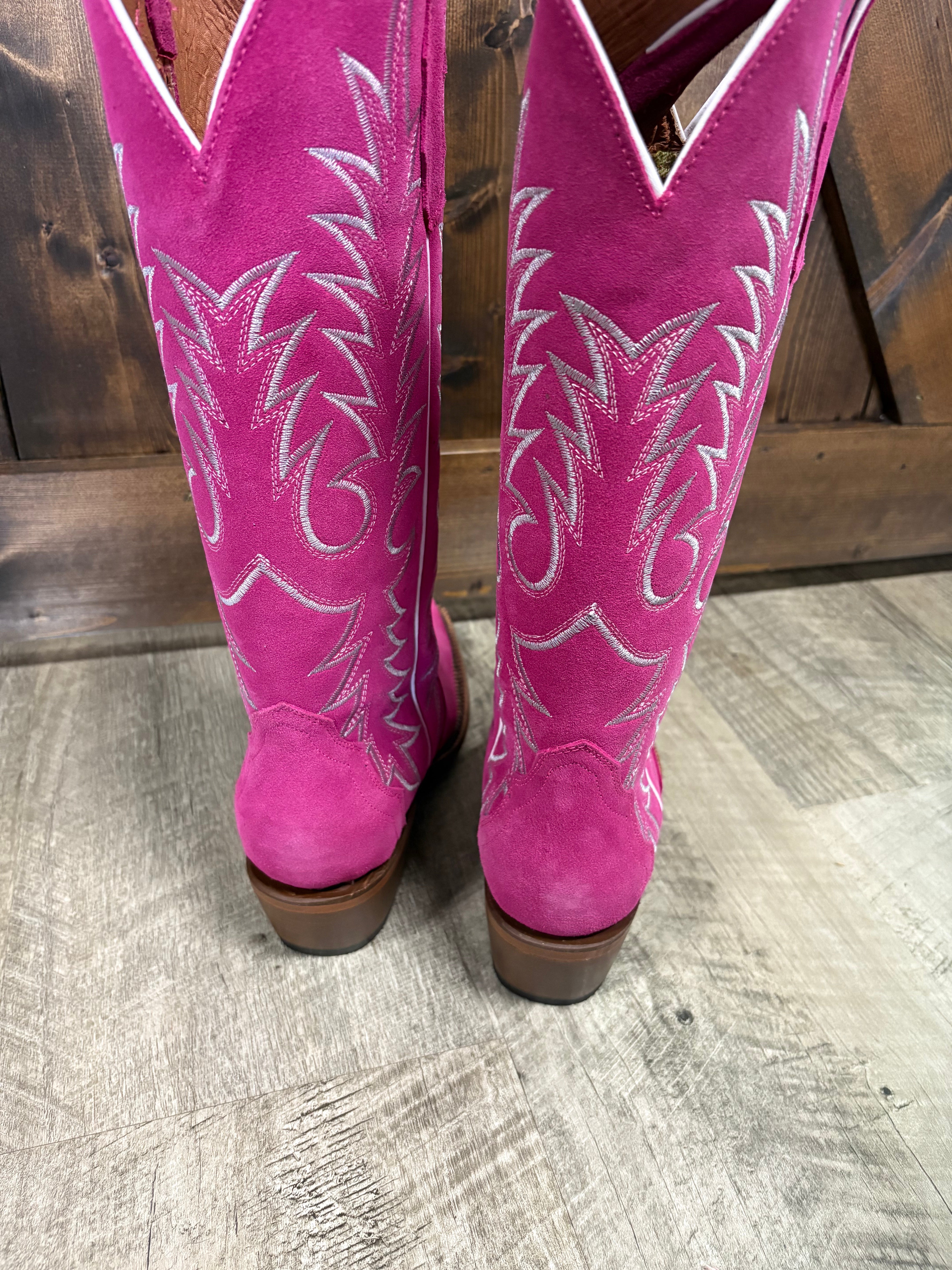 Tanner Mark Women's Hot Pink Suede Boots