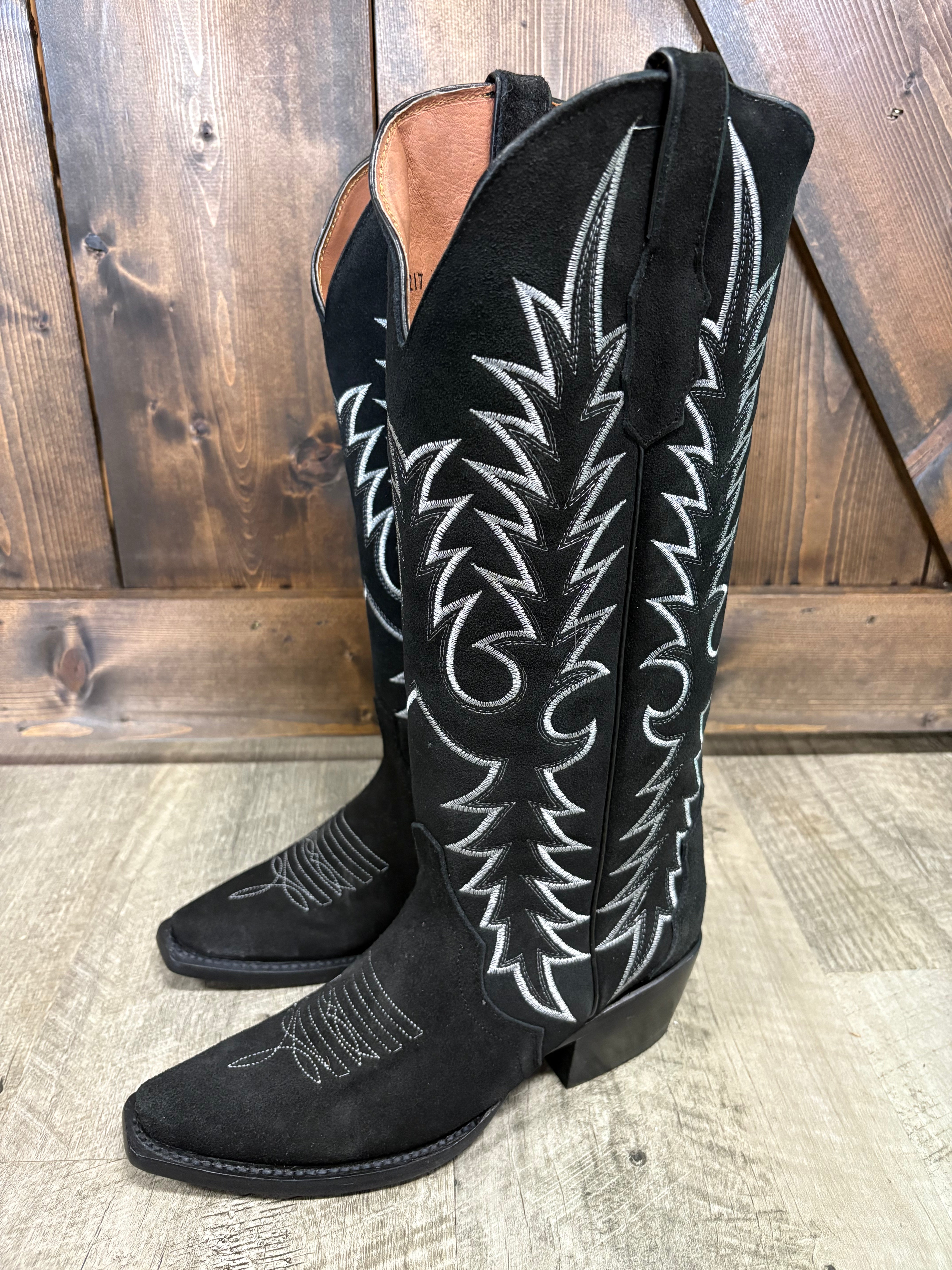 Tanner Mark Women's Black Suede Boots