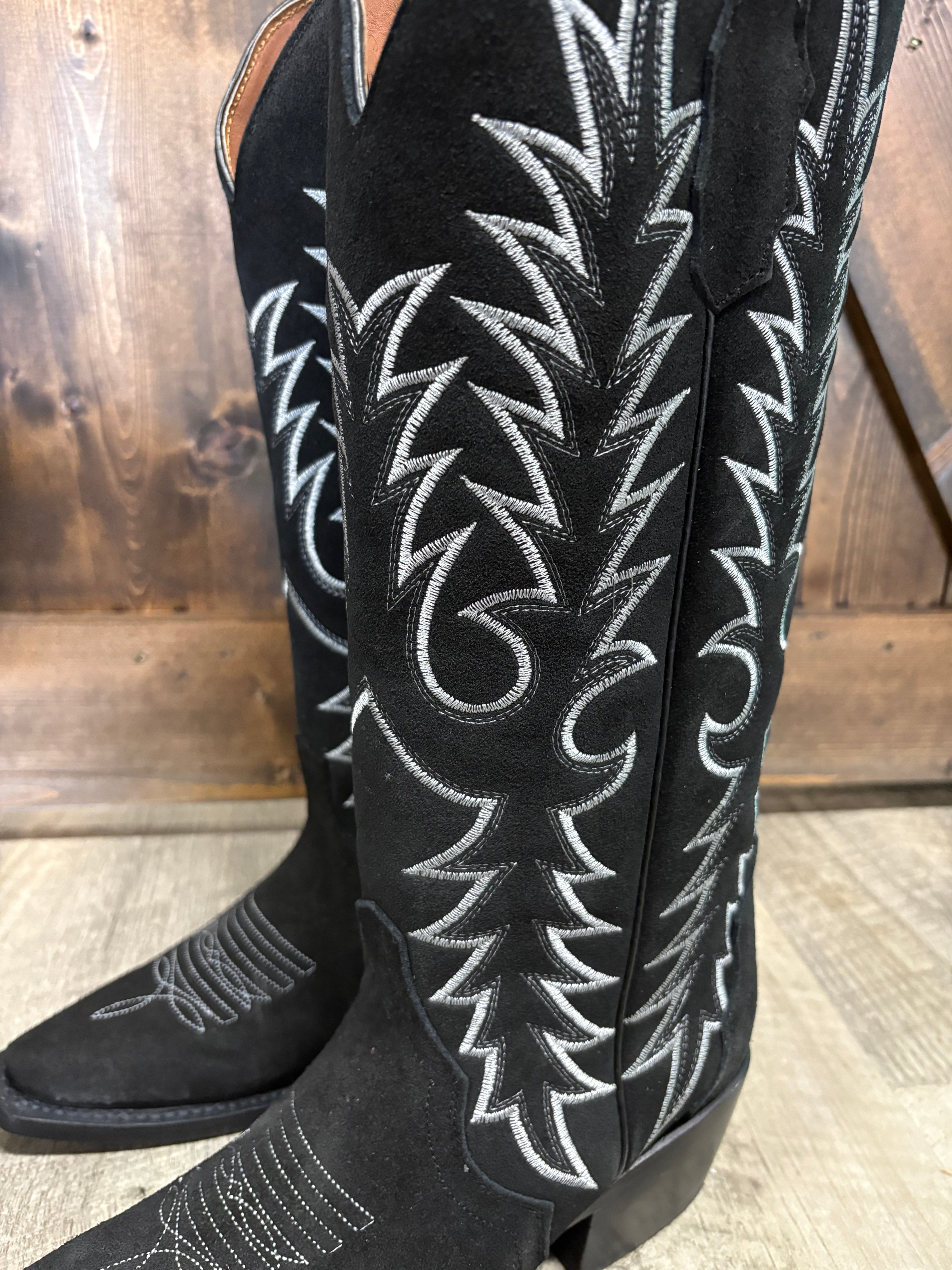 Tanner Mark Women's Black Suede Boots