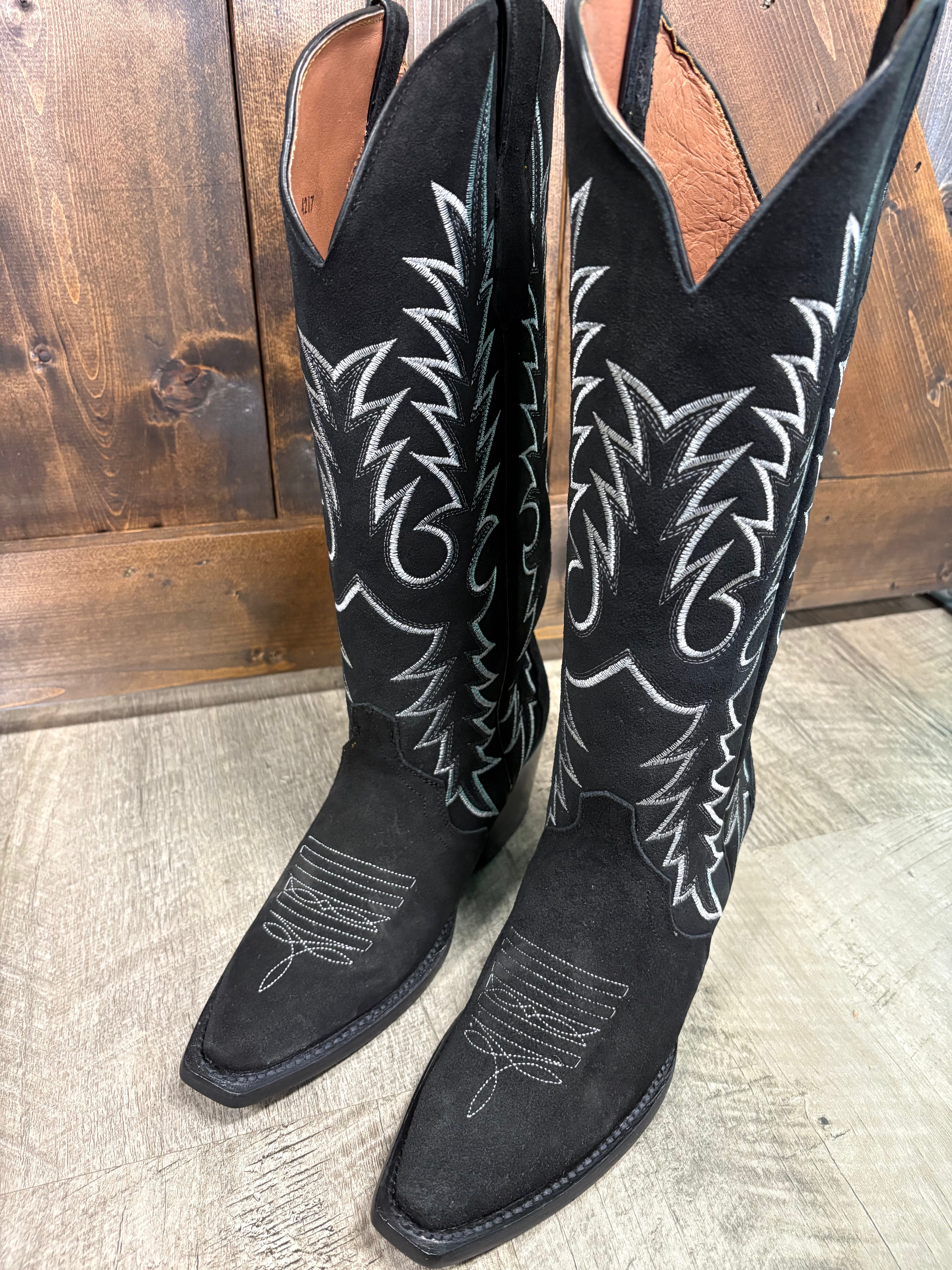 Tanner Mark Women's Black Suede Boots