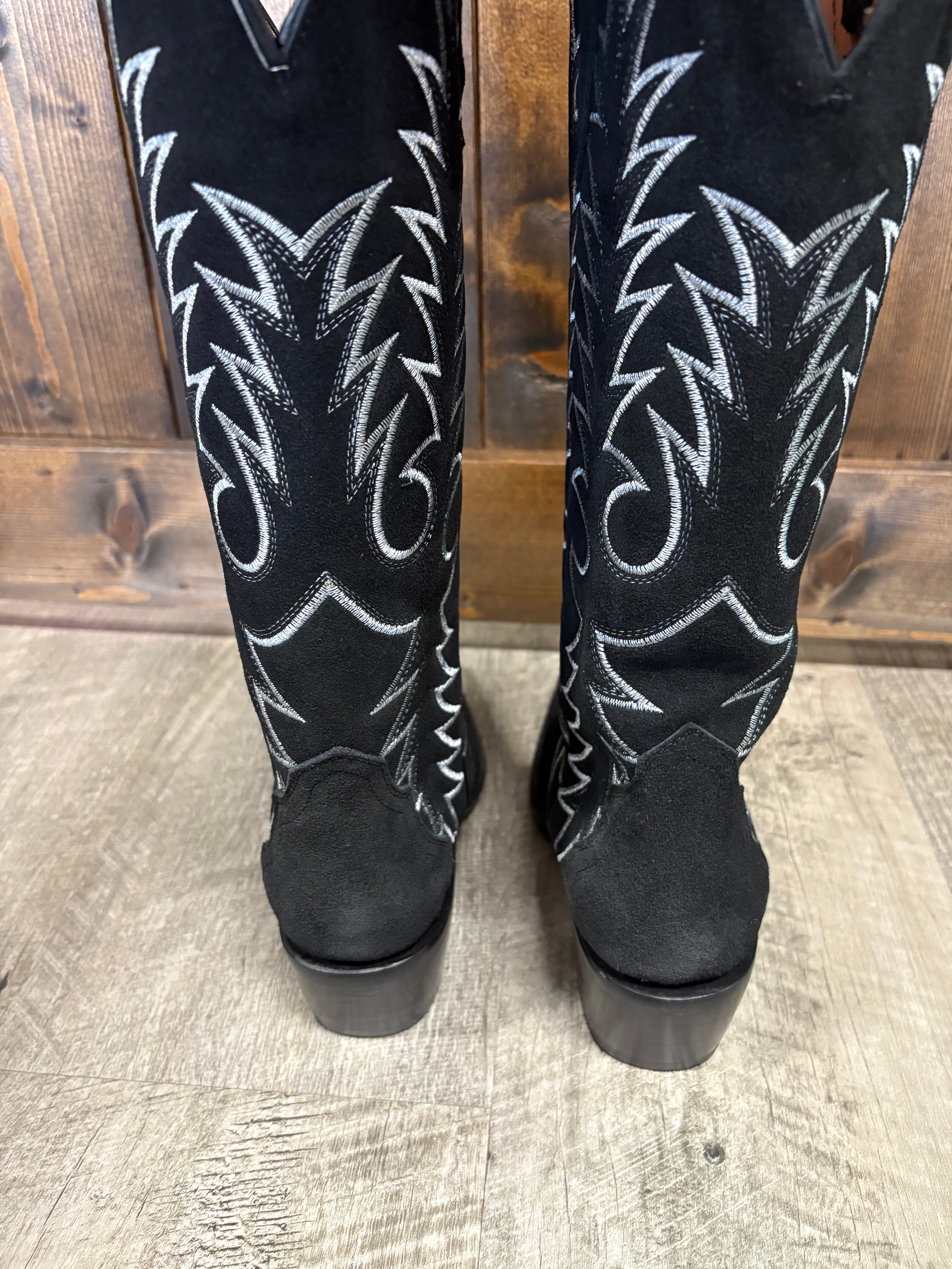 Tanner Mark Women's Black Suede Boots