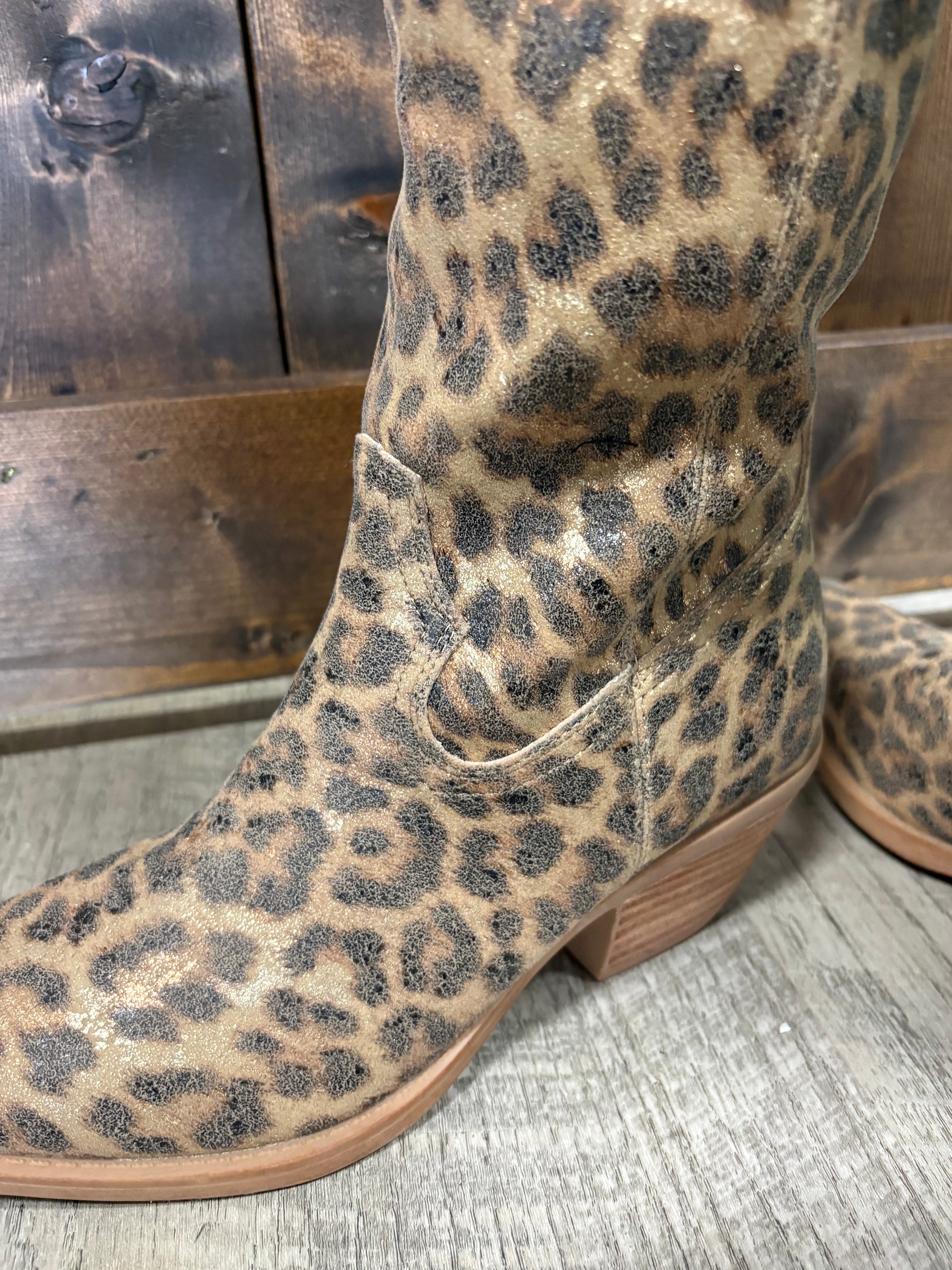 Samara Leopard Western Boots