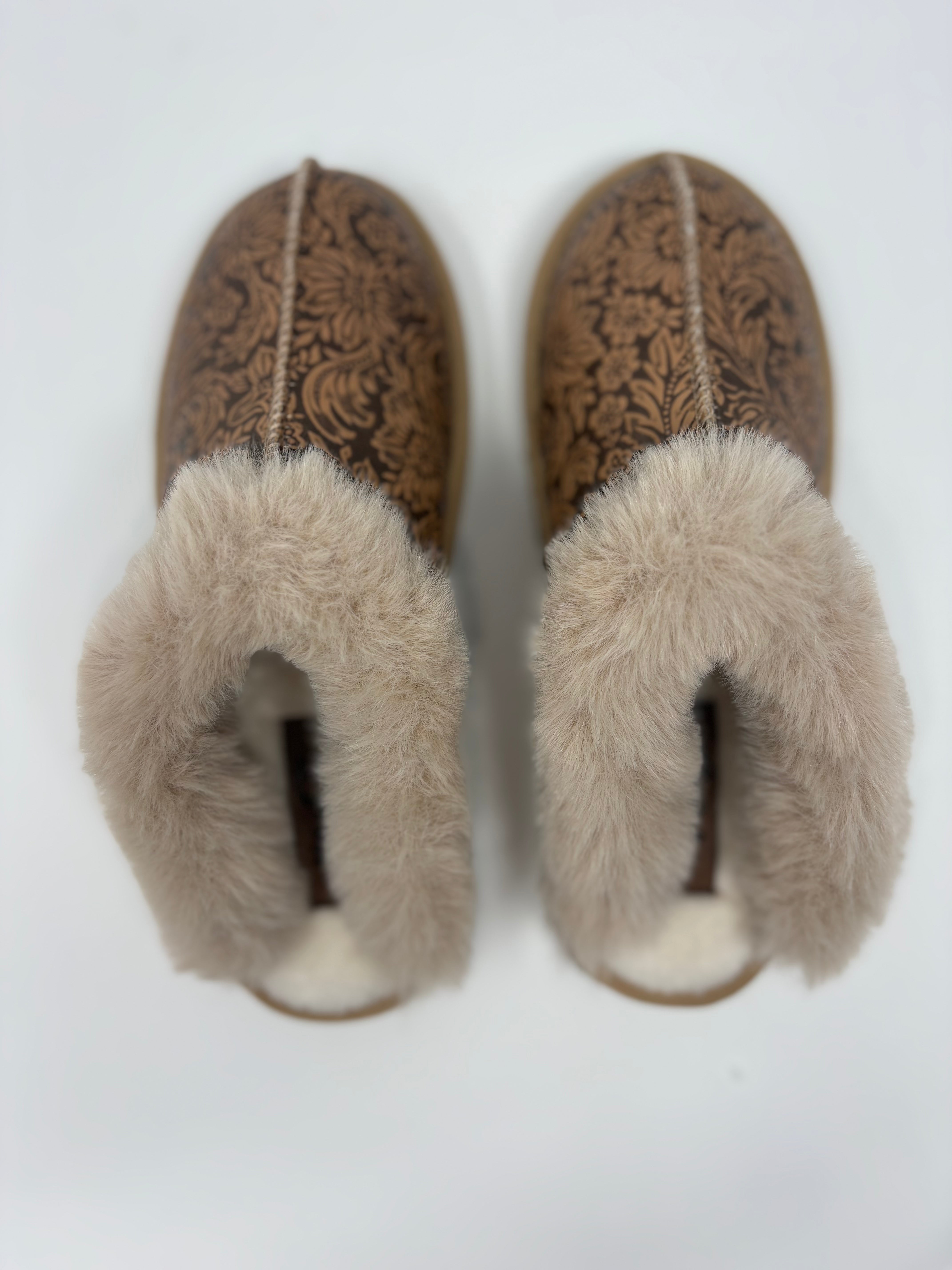 Very G Lolly Nude Tooled Slippers