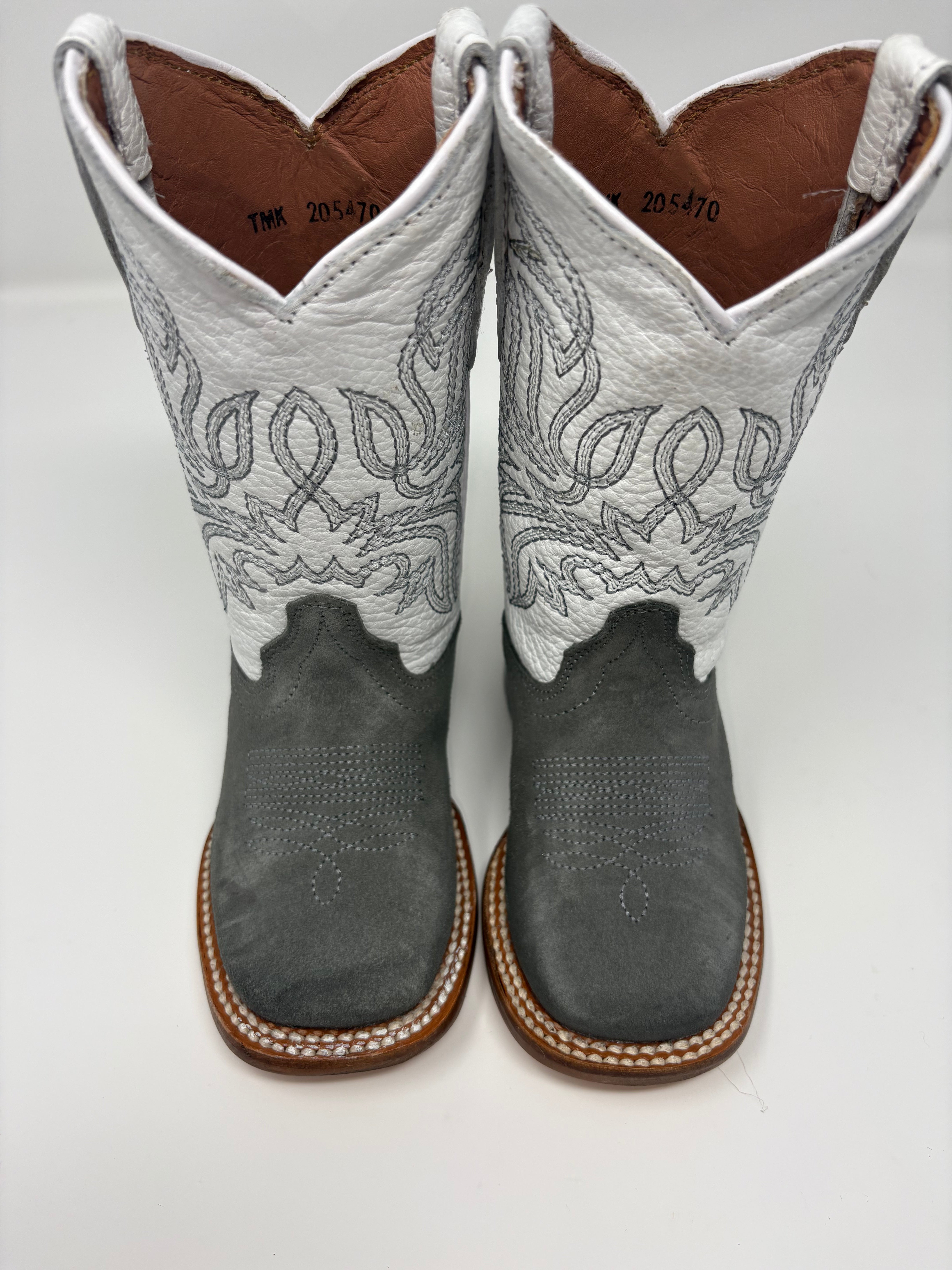 KIDS Tanner Mark Grey Suede w/ White Tops