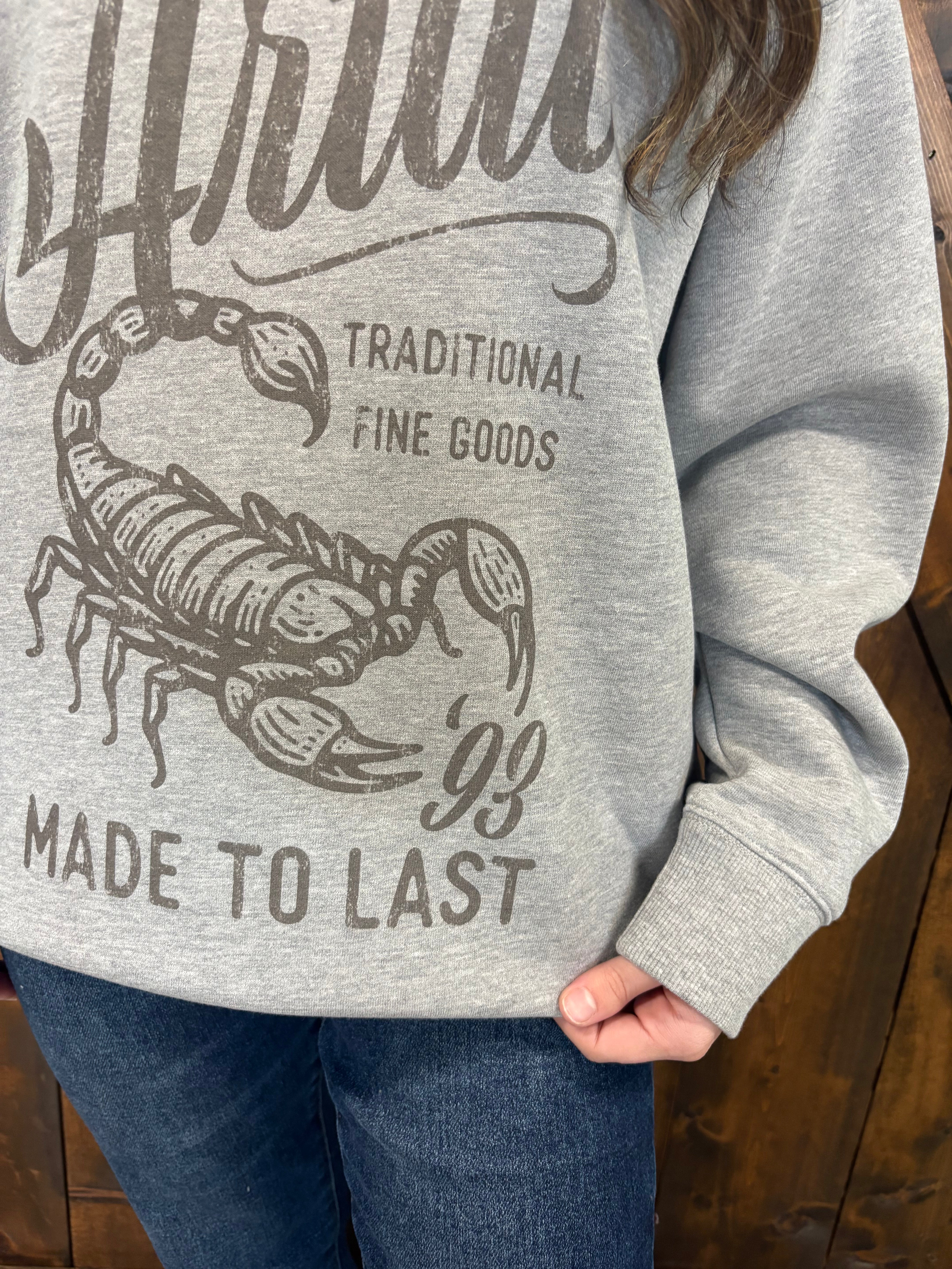 Ariat Women's Heather Grey Scorpion Sweatshirt