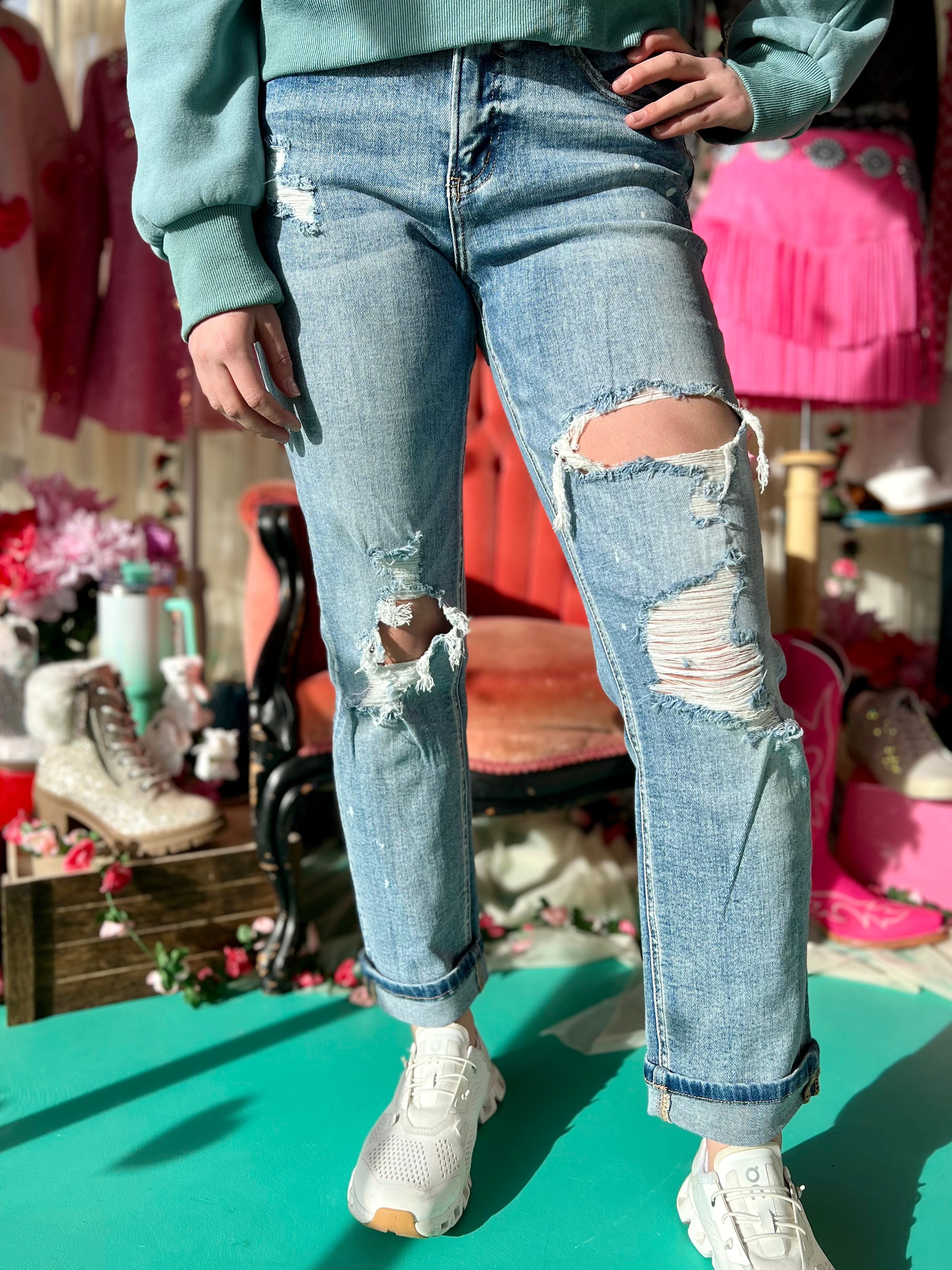 With a Splatter Jeans*