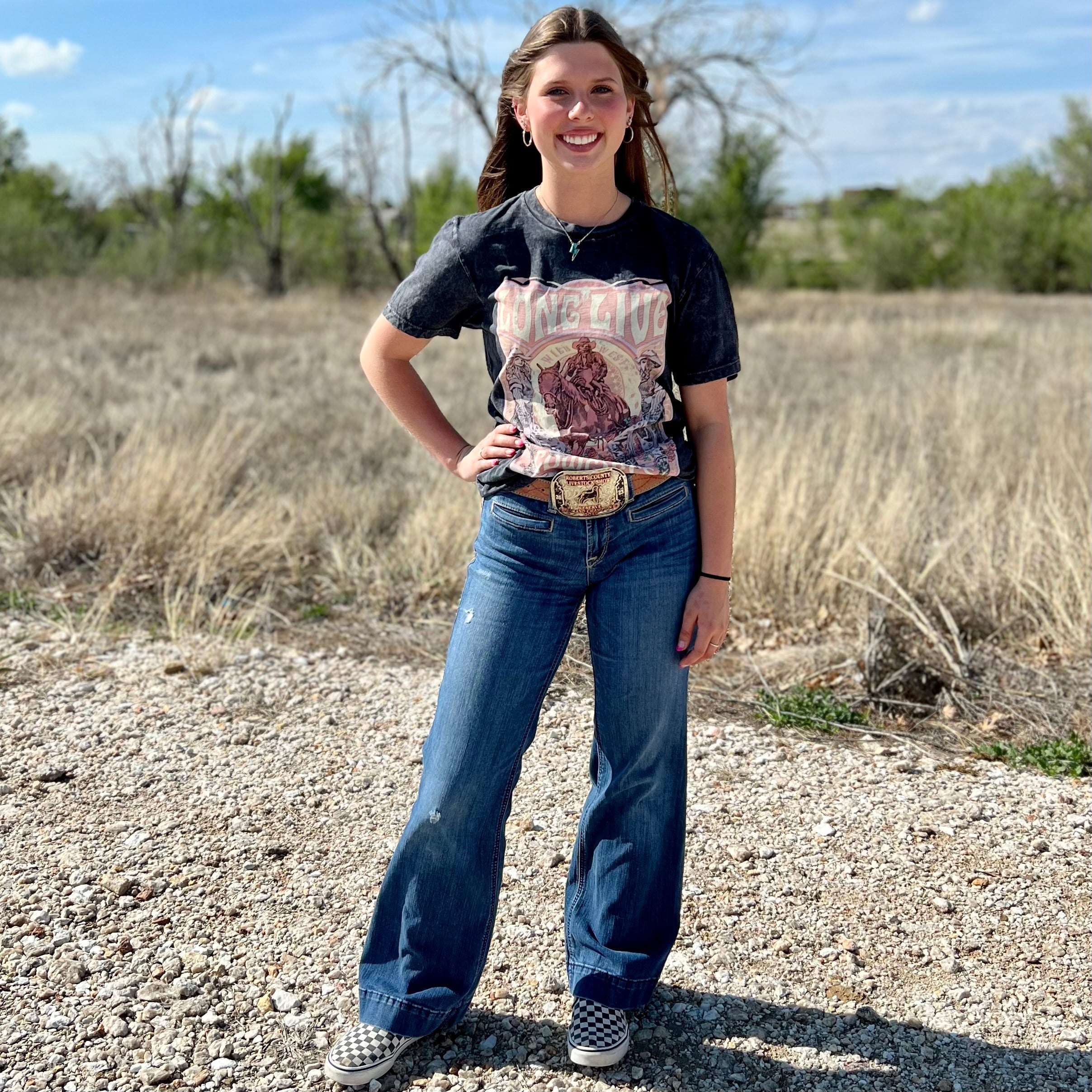Hand Drawn Cowgirl's Graphic Tee