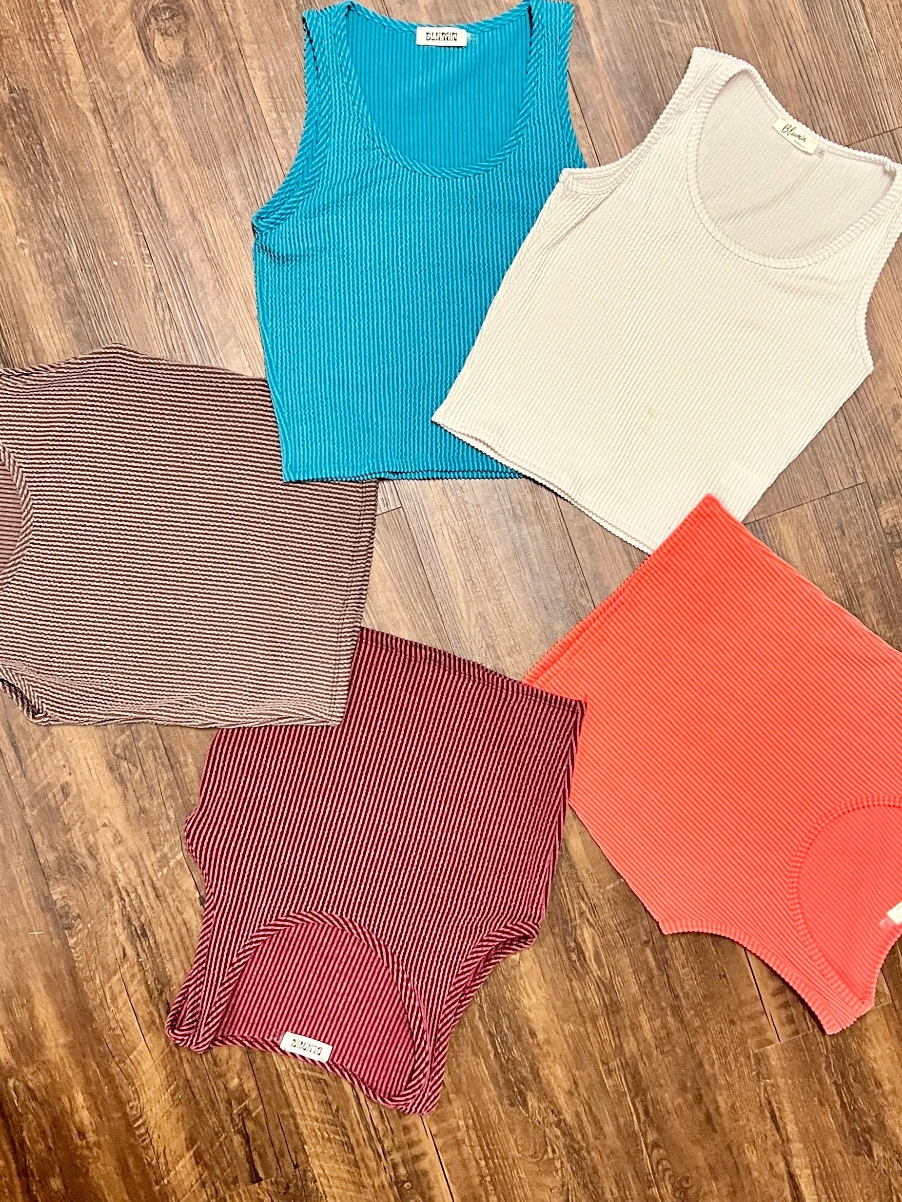 Kick Back Cropped Tank- 5 Colors