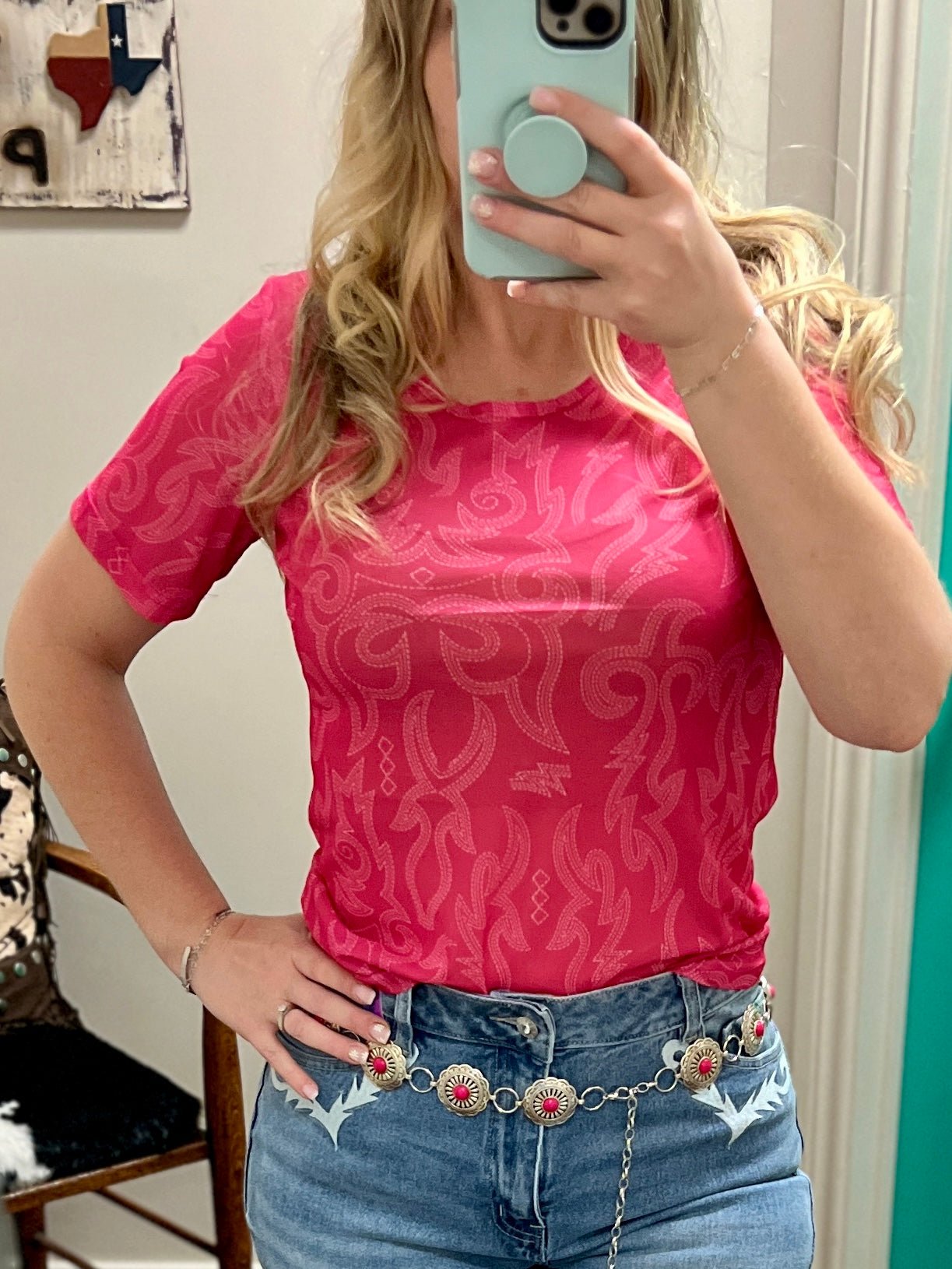 PLUS Sterling Kreek Let's Go Girls Mesh Top