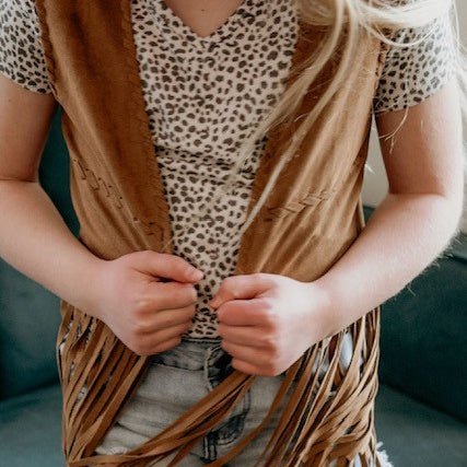 Kid's Fornia Camel Fringe Vest*