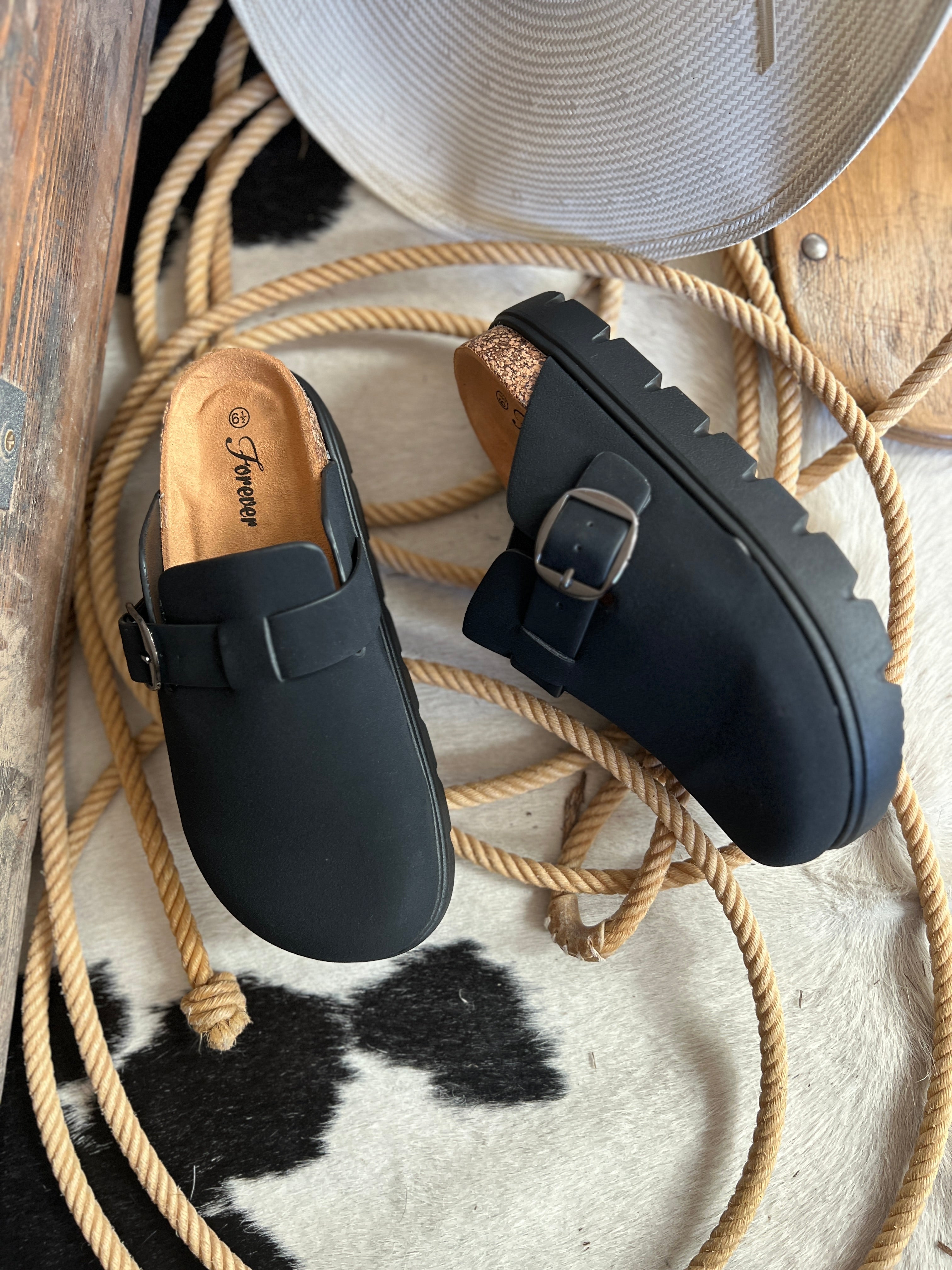 On Top Of The World Clogs- Black