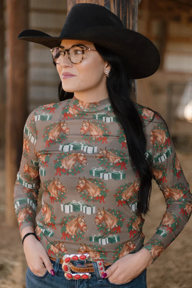 Sterling Kreek Ribbons On The Range Mesh Top*