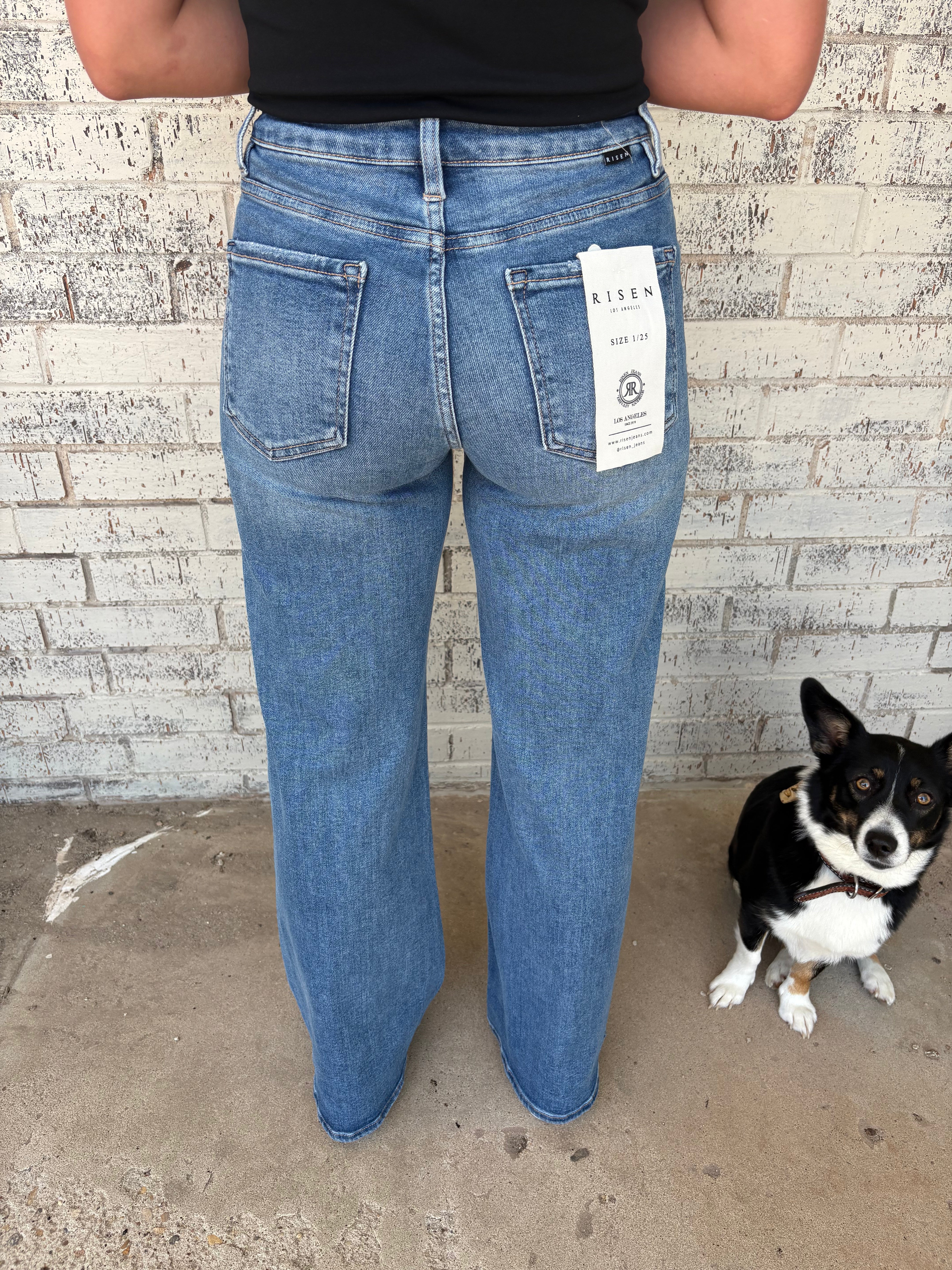 Risen High Rise Wide Leg Jean