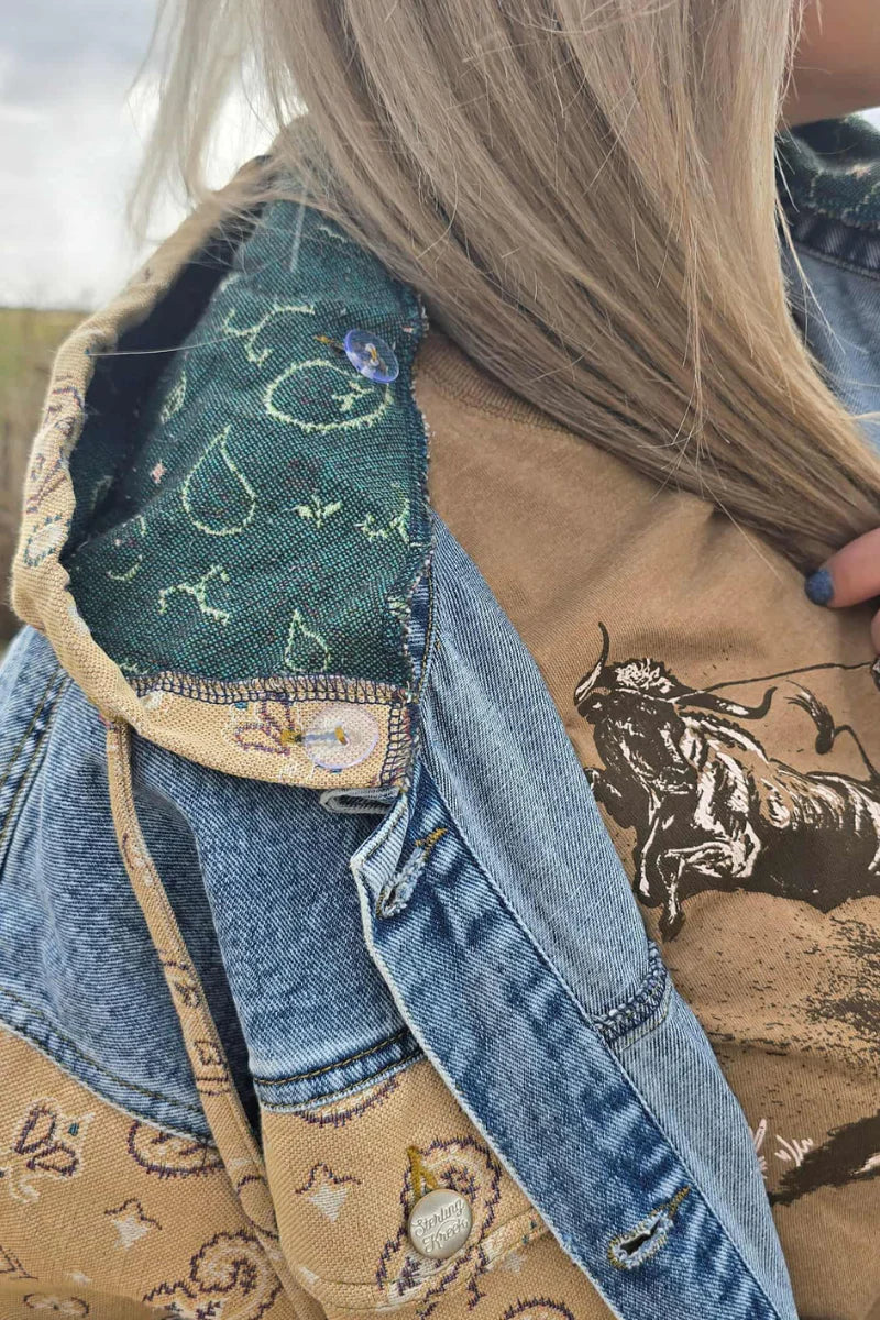 Sterling Kreek Bandana Country Denim Shacket