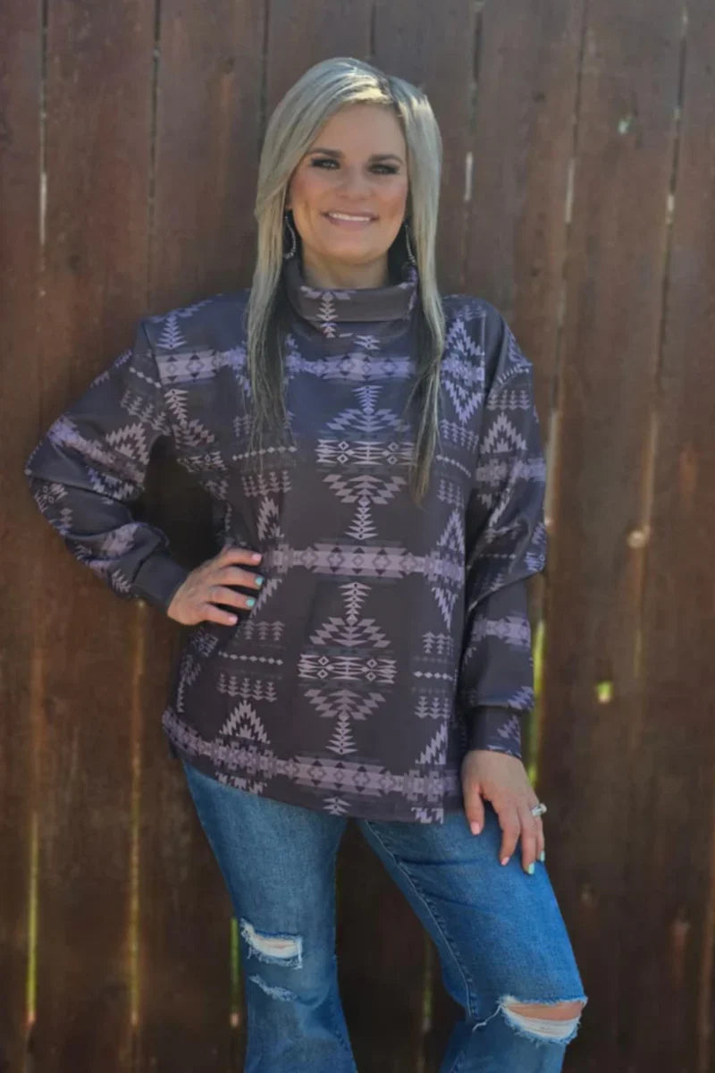 Sterling Kreek Berlin Aztec Mock Neck
