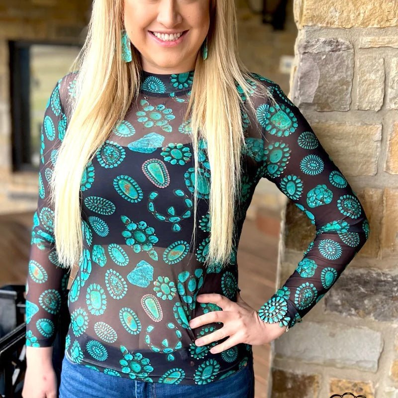 Sterling Kreek Forever In Turquoise Top