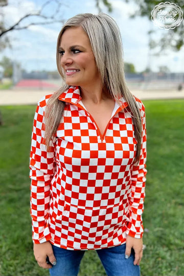 Sterling Kreek Orange & White Pep Rally Pullover