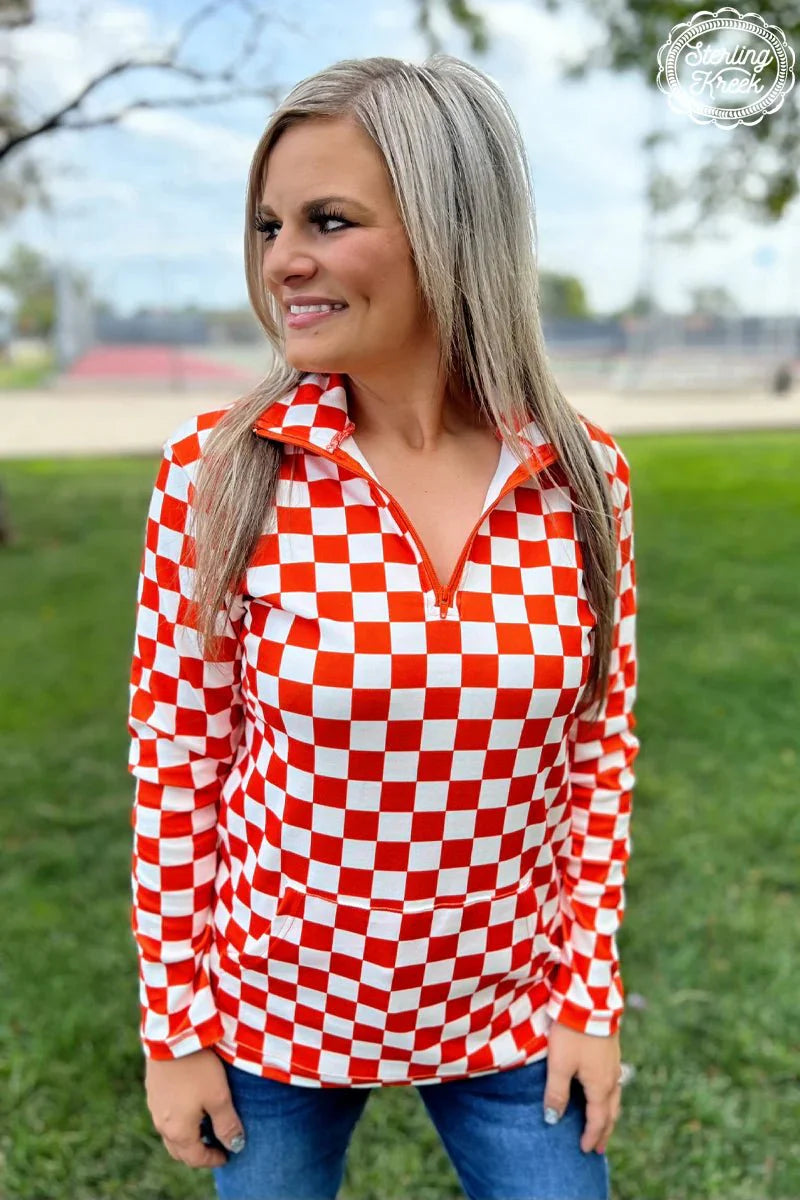 Sterling Kreek Orange & White Pep Rally Pullover