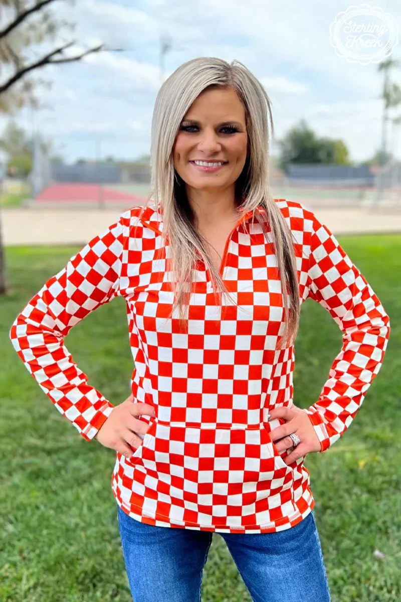 Sterling Kreek Orange & White Pep Rally Pullover