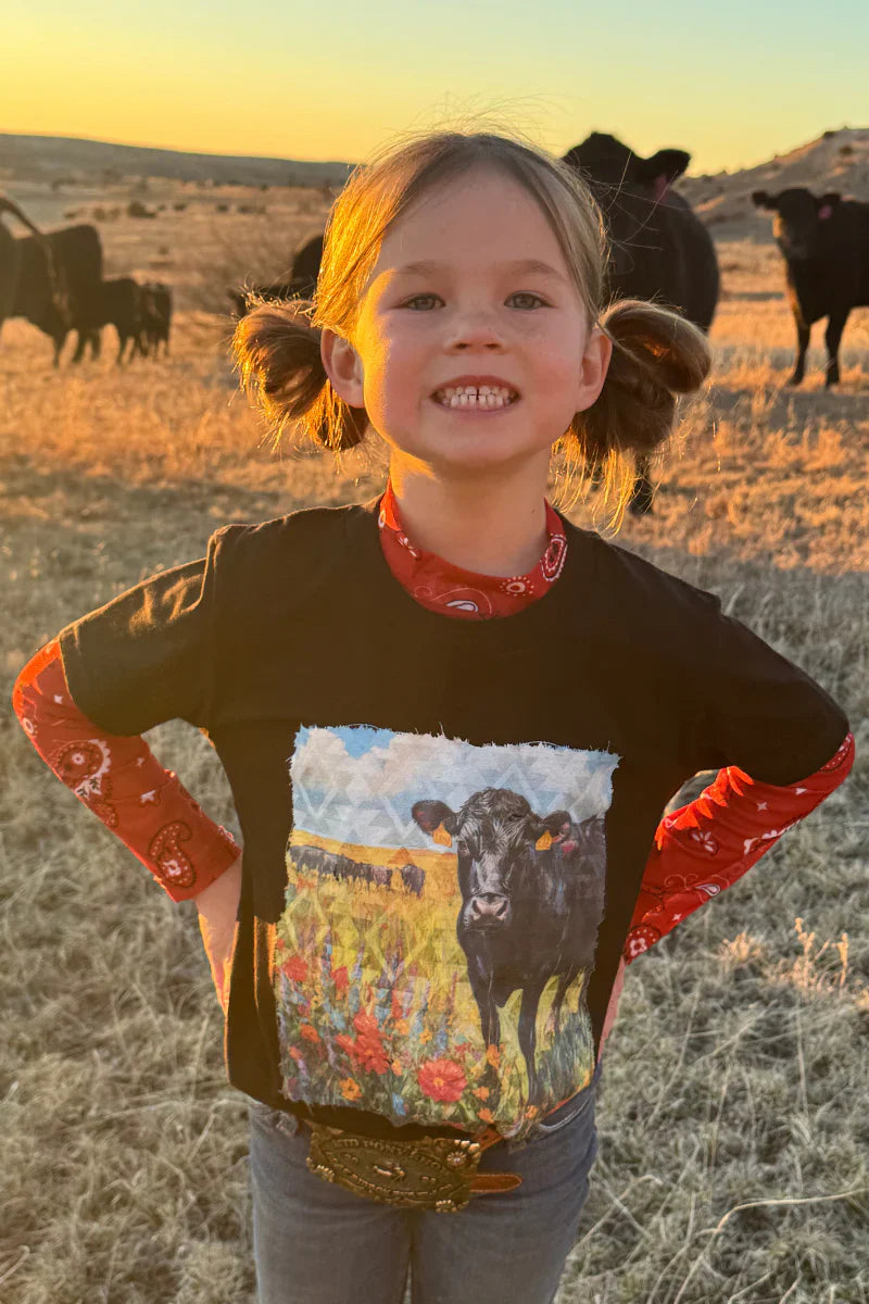 KIDS Sterling Kreek Bandana Babe Red Mesh Top