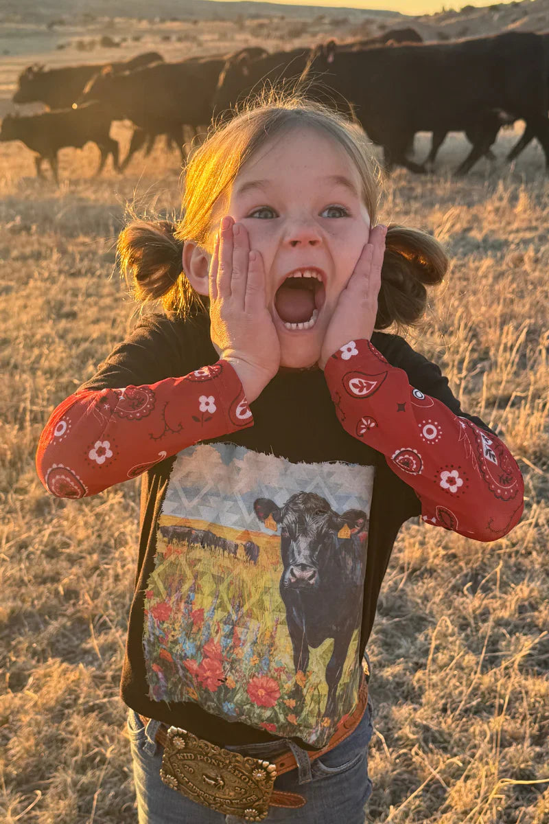 KIDS Sterling Kreek Bandana Babe Red Mesh Top