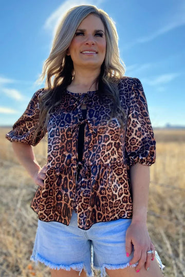 Sterling Kreek Hear Me Roar Tie Top