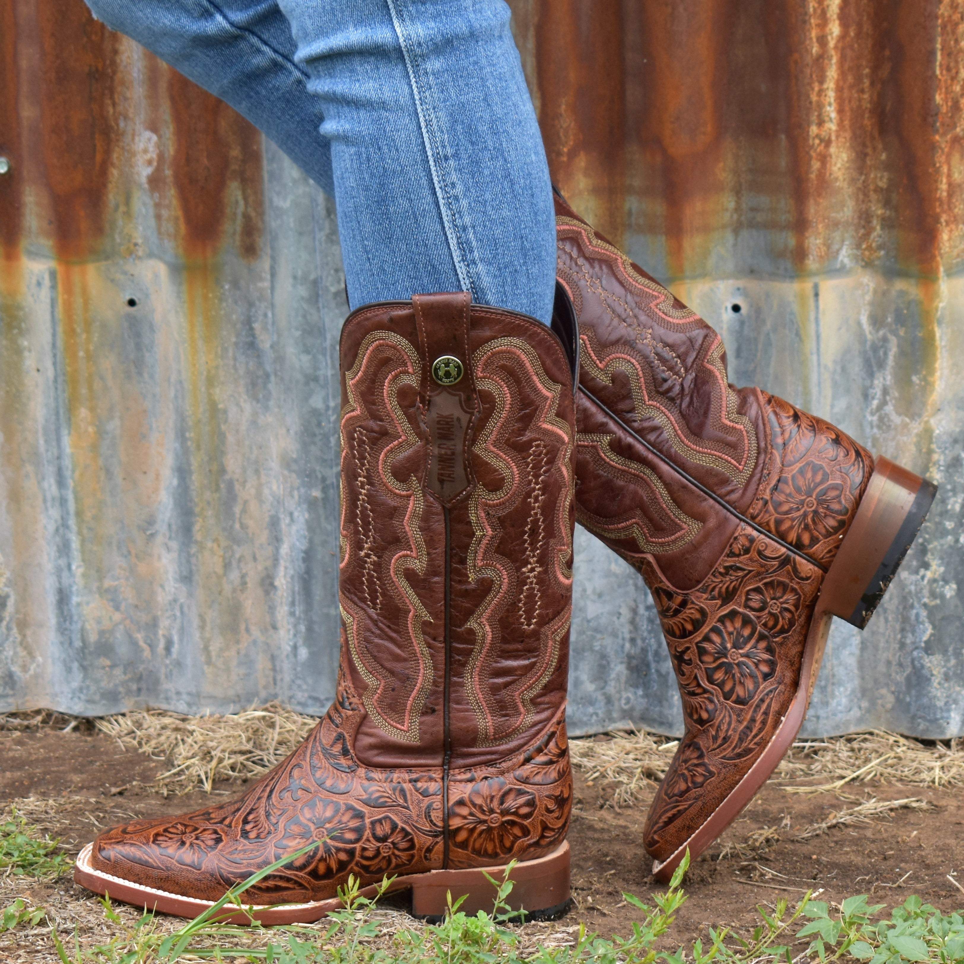 Winner's Circle Tooled Leather Boots