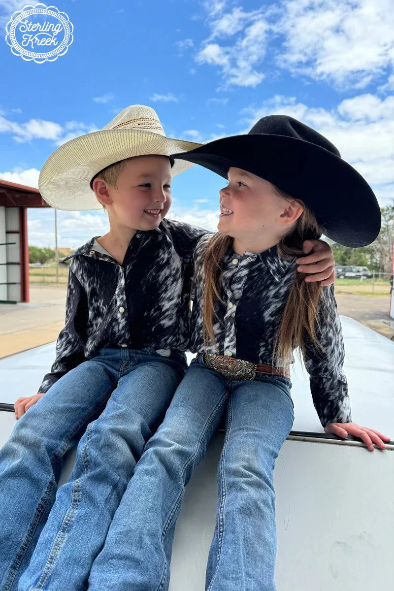 KIDS Let's Get Western Button Up