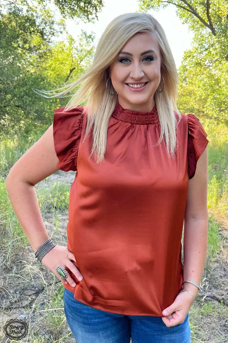 Plus Rustic Babydoll Top