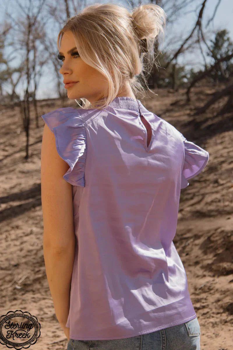 PLUS Sterling Kreek Purple Babydoll Top