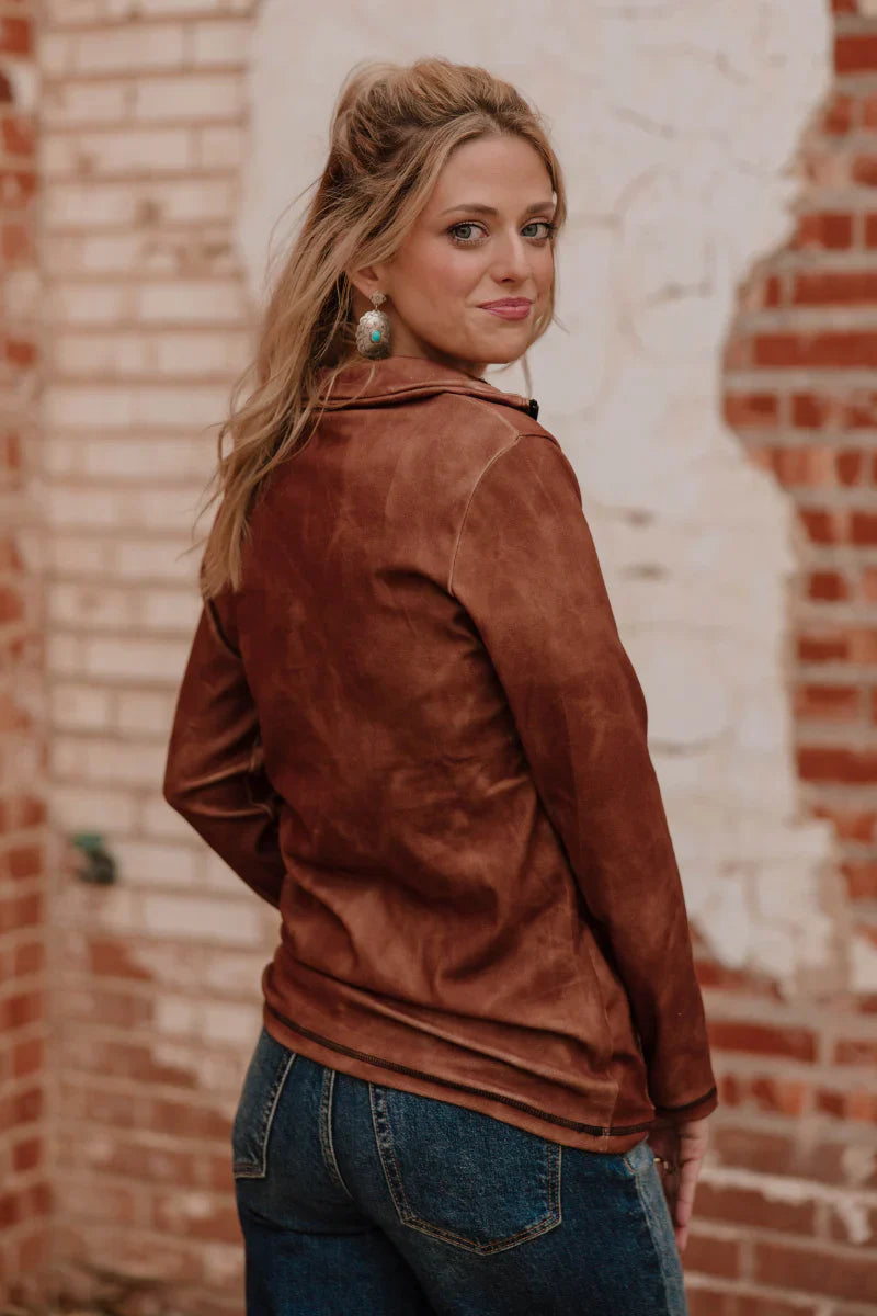 Sterling Kreek Cowgirl Fade Pullover-Saddle