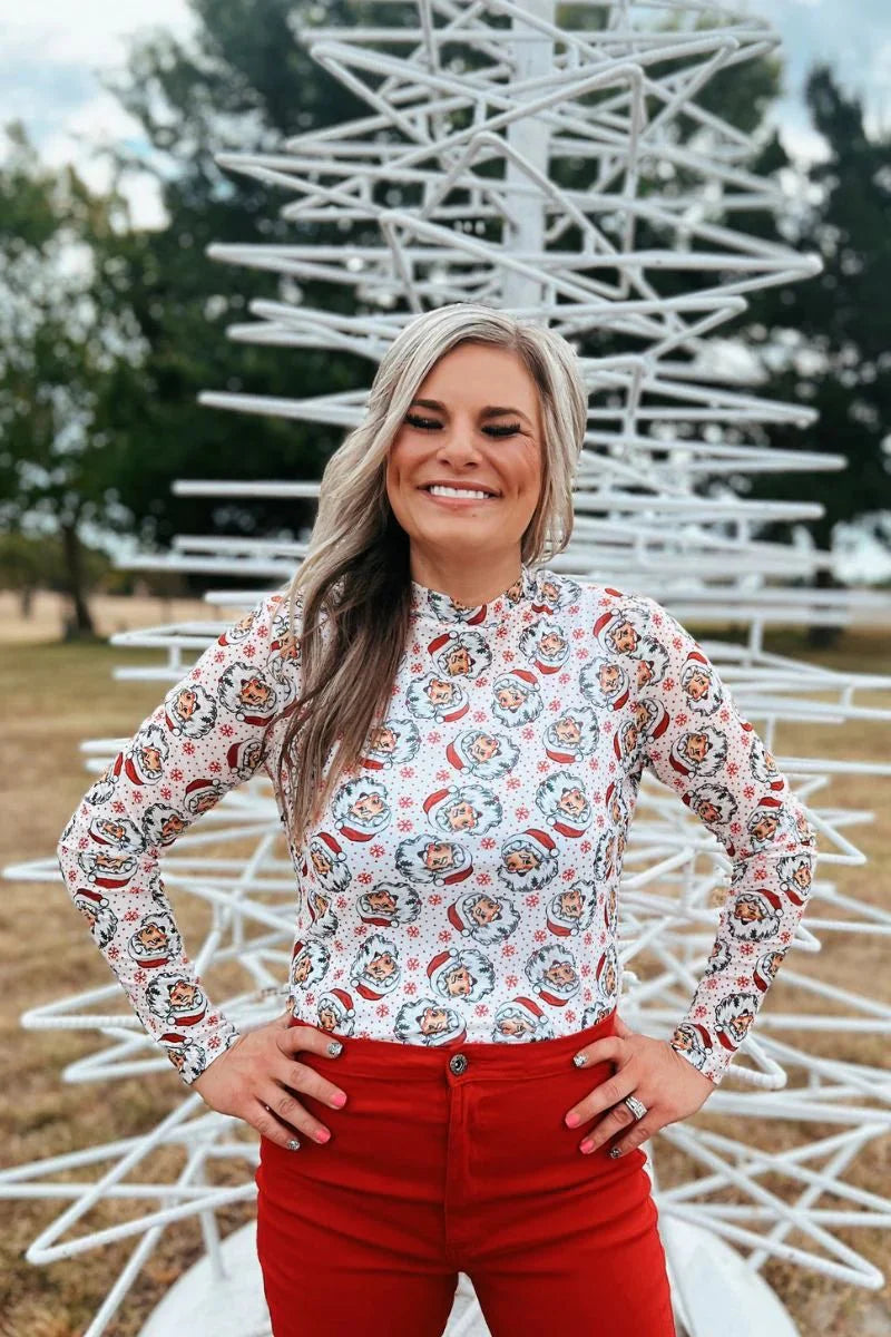 Sterling Kreek Dear Santa Mesh Top*