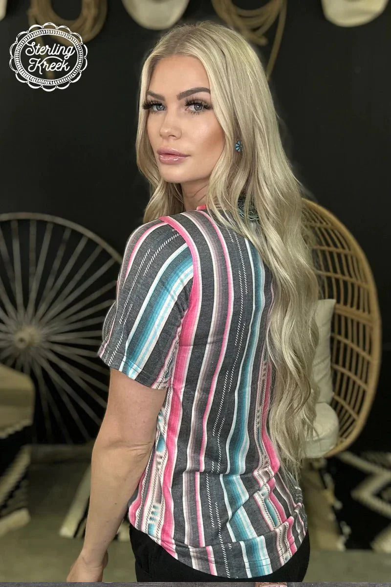 Serape City Heart Top
