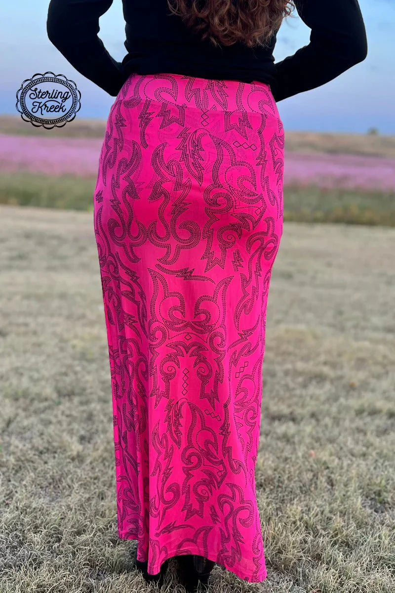 Sterling Kreek Cowgirls Like Us Slit Skirt*