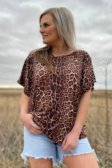 Sterling Kreek Cowgirl Cozy Cheetah Top