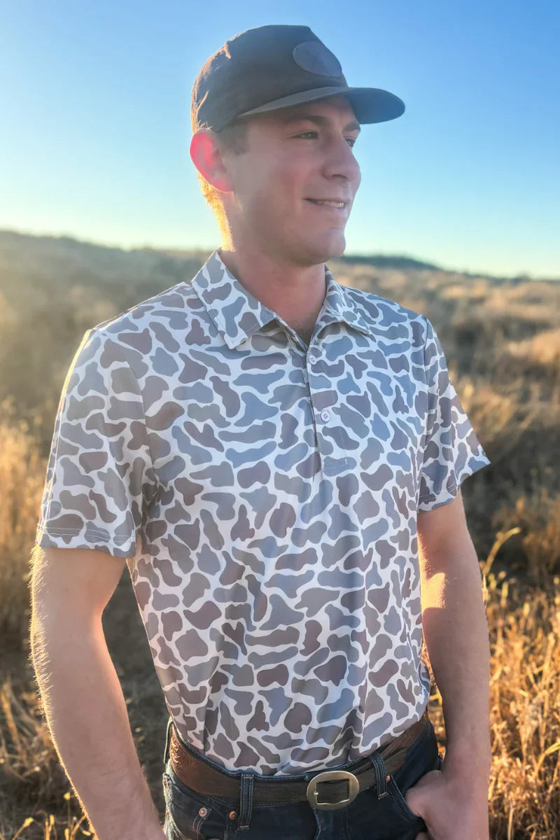 Mens Sterling Kreek Camo Scout Polo