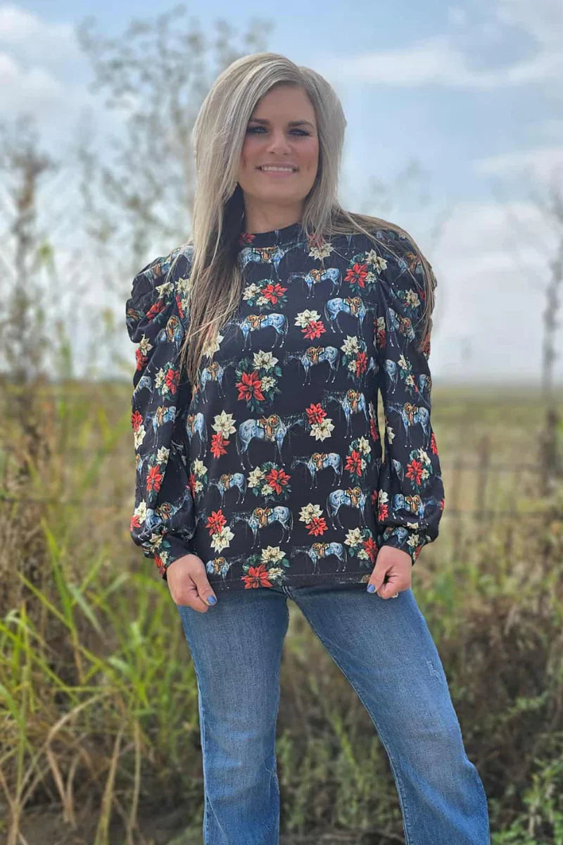 Sterling Kreek Roan In Bloom Top